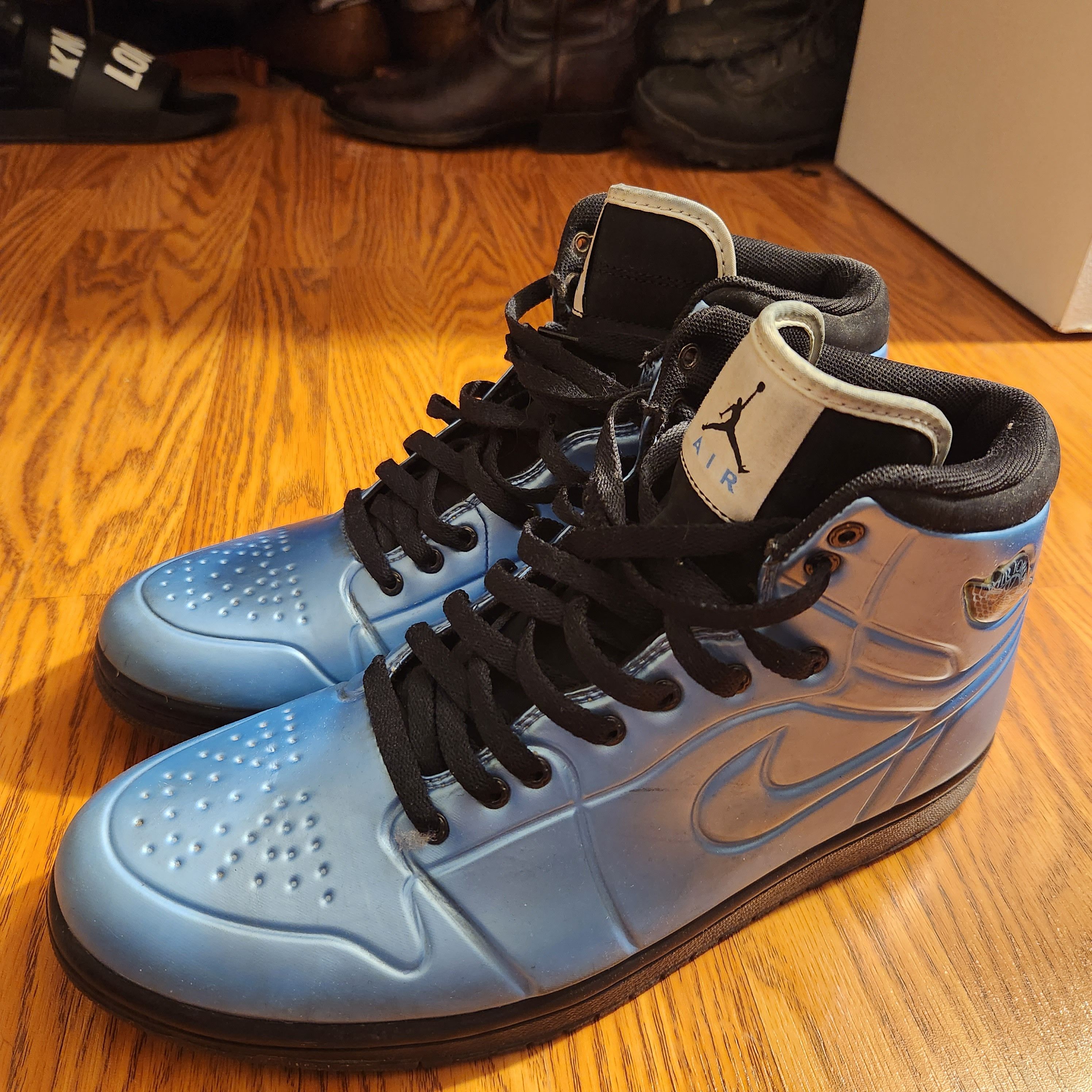 Jordan 1 Anodized Foamposite Hi Top Sneakers