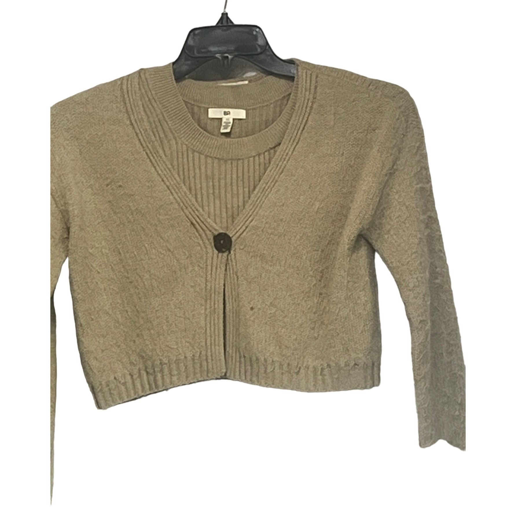 BP. Bp Junior’s Tank/Cardigan Combo, Natural, Sz. XS Size XS / US 0-2 / IT 36-38 - 9 Thumbnail