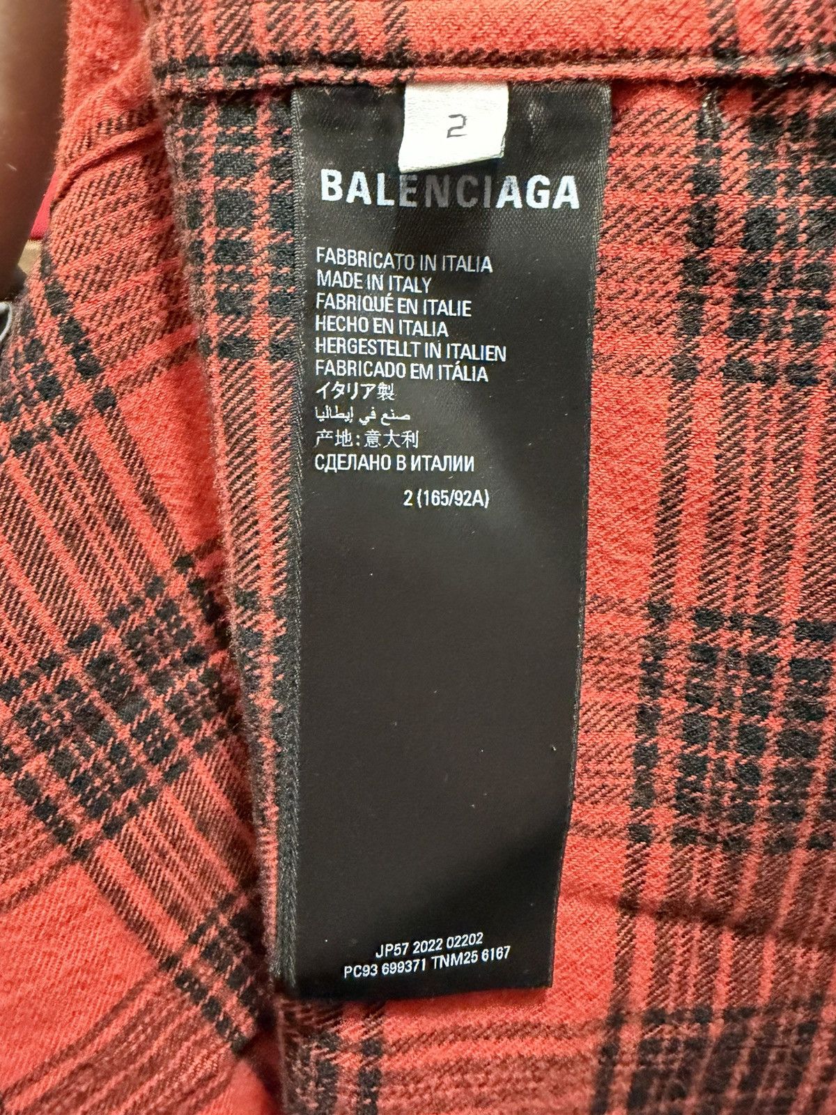 Balenciaga Balenciaga trompe plaid button up (stitched black shirt) Size US XL / EU 56 / 4 - 8 Thumbnail