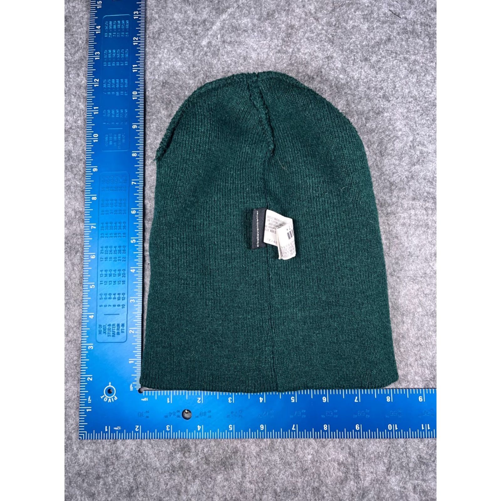 Vintage Polylana Beanie Toque Adult One Size Dark Teal Knit Polyester Acrylic Blend Hat/Cap Unisex Adults Beanie Seasonal Outdoor Ski 90s Mens Women s Size ONE SIZE - 5 Thumbnail