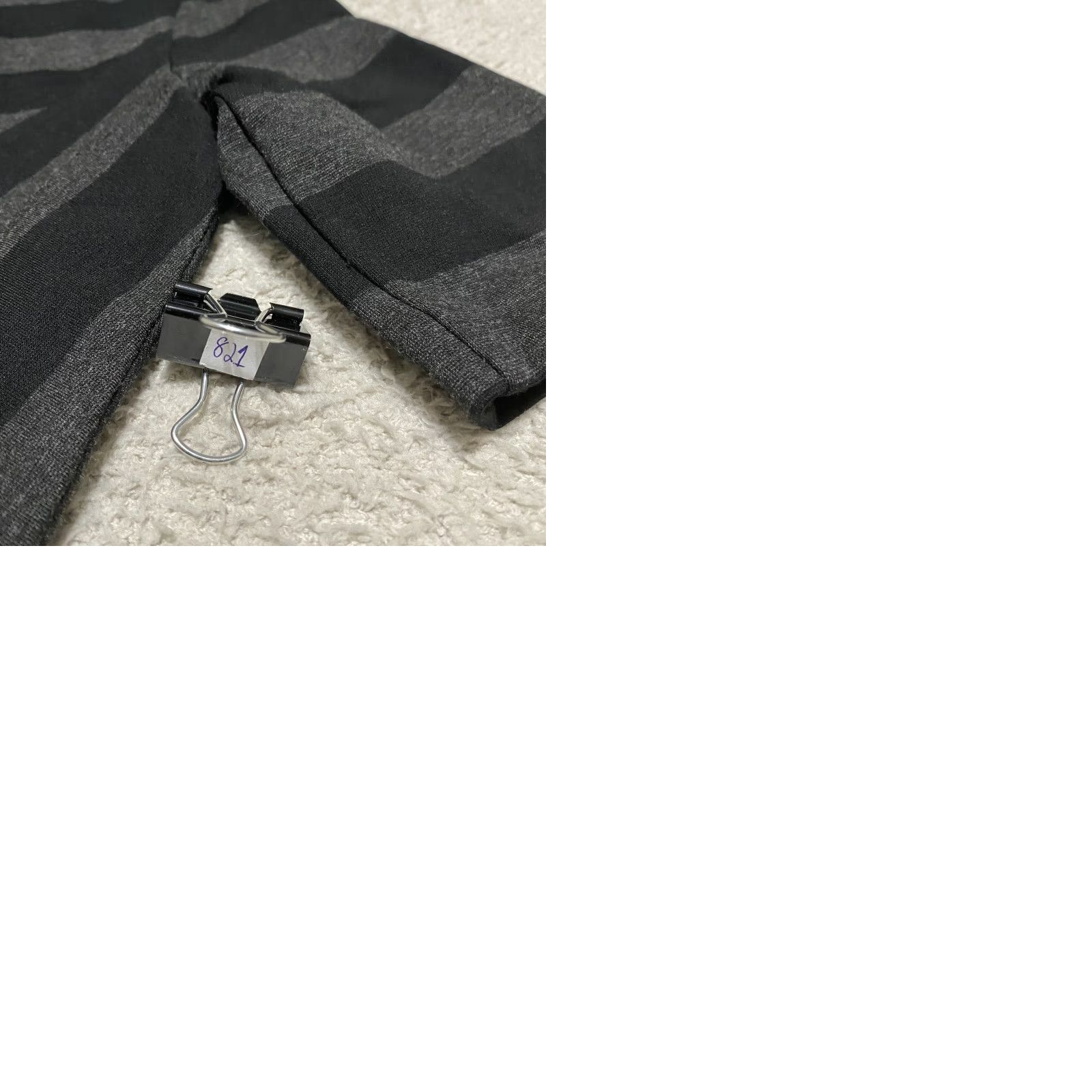 Vintage Maeve Dress Womens 6 Black Gray Striped Short Sleeve Midi Sheath Classic Stretch Size 28" / US 6 / IT 42 - 9 Thumbnail