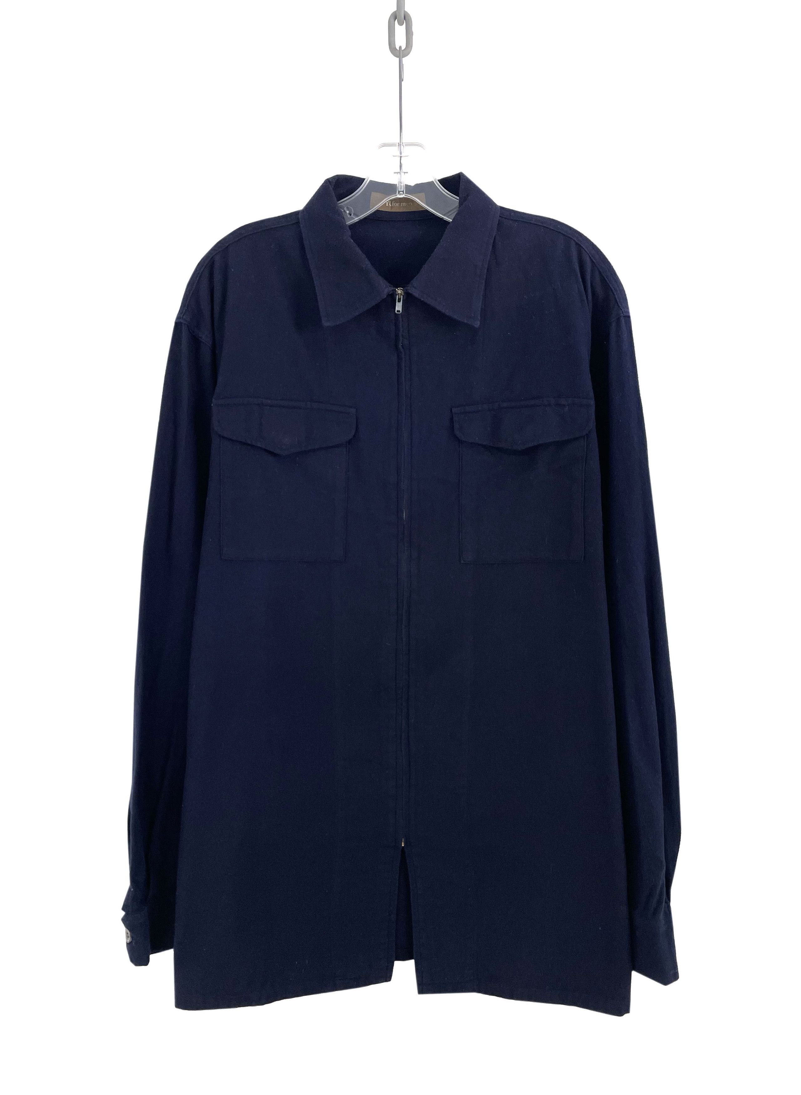 Yohji Yamamoto Brushed Cotton Cargo Zip Shirt Size US L / EU 52-54 / 3 - 1 Thumbnail