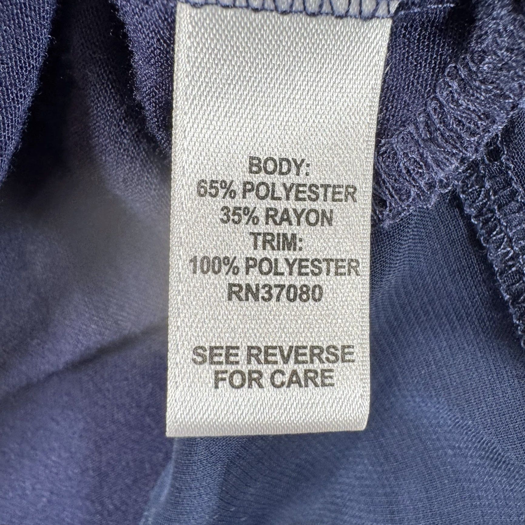 Vintage Cato Tank Top L Office Layering Romantic Chiffon Sheer Yoke and Hem Blue Polyester Rayon Vest/Top Women Tank Slim Regular Size L / US 10 / IT 46 - 7 Thumbnail