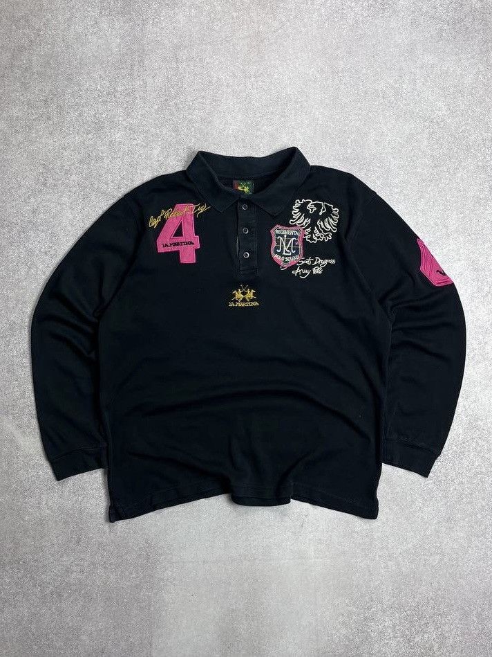 La Martina × Vintage VINTAGE LA MARTINA REGEMENTAL BOXY RUGBY SHIRT Y2K XL Size US L / EU 52-54 / 3 - 1 Thumbnail