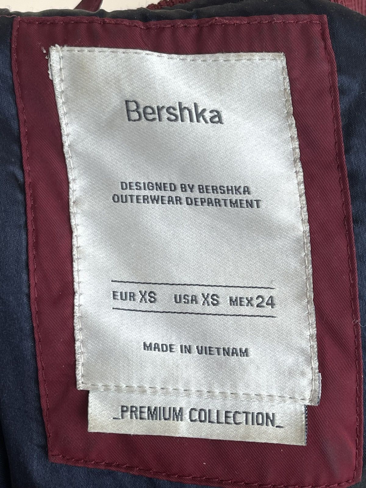Bershka Bershka Premium Collection MA-1 Bomber Jacket Burgundy Size XS / US 0-2 / IT 36-38 - 6 Thumbnail
