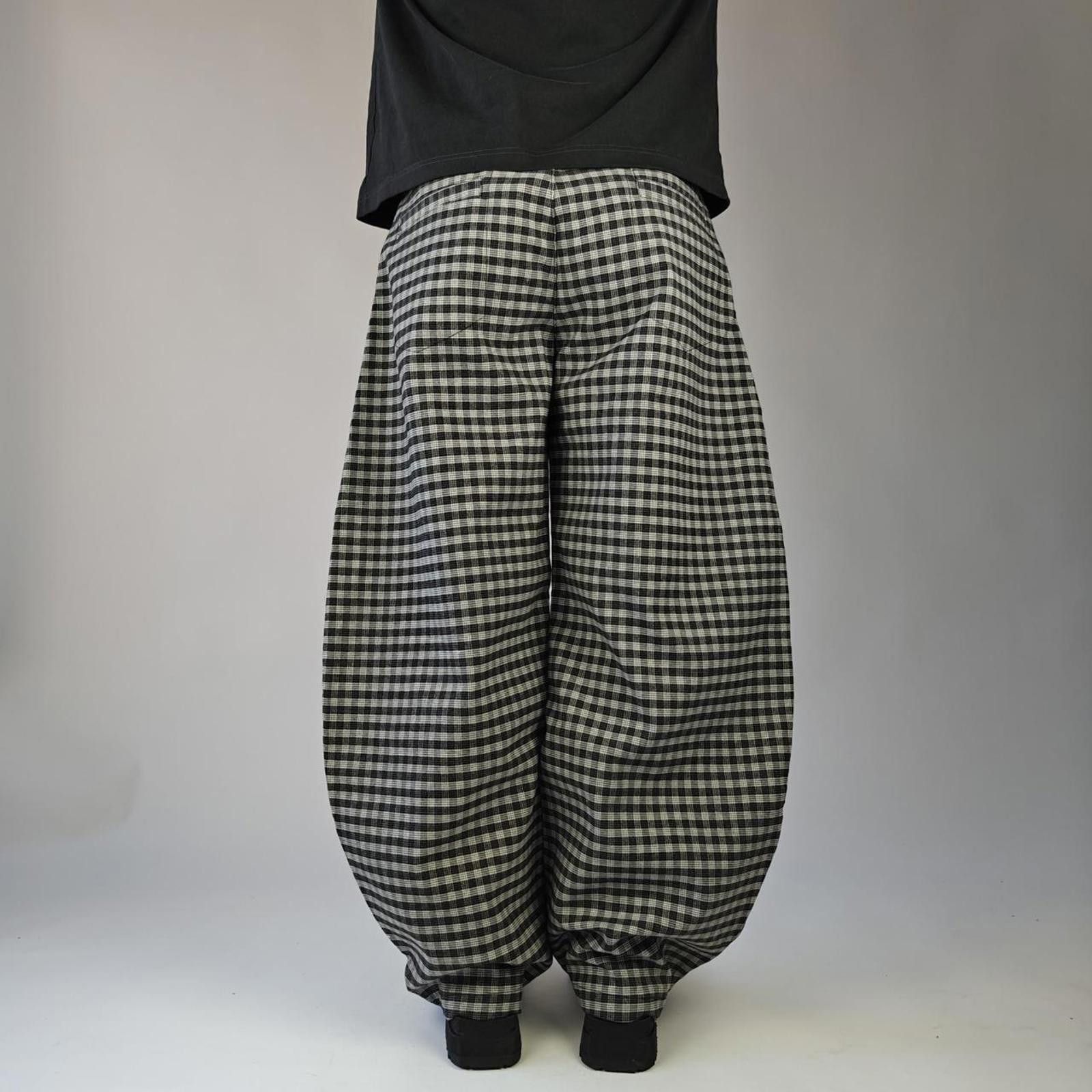 Other Chequered Curved Ultra Wide Trousers Size US 33 - 4 Thumbnail