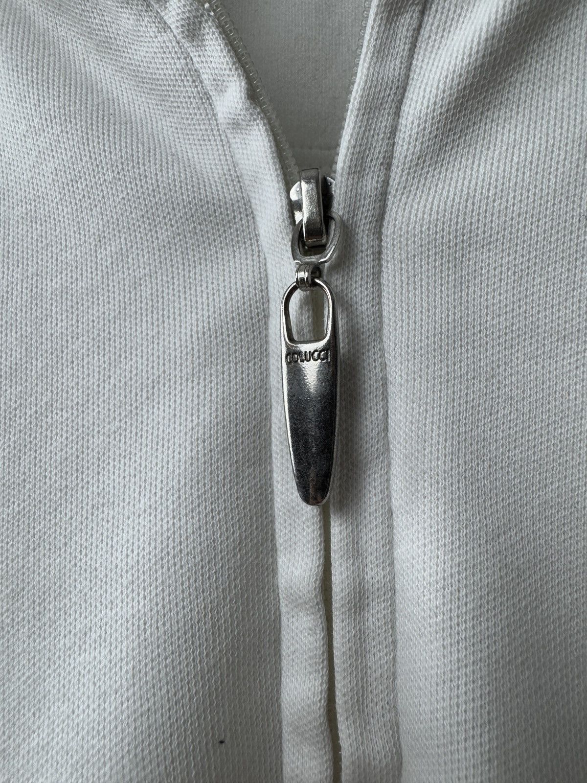 Carlo Colucci Carlo Colucci vintage white full double zip big logo sweater Size US XXL / EU 58 / 5 - 7 Thumbnail