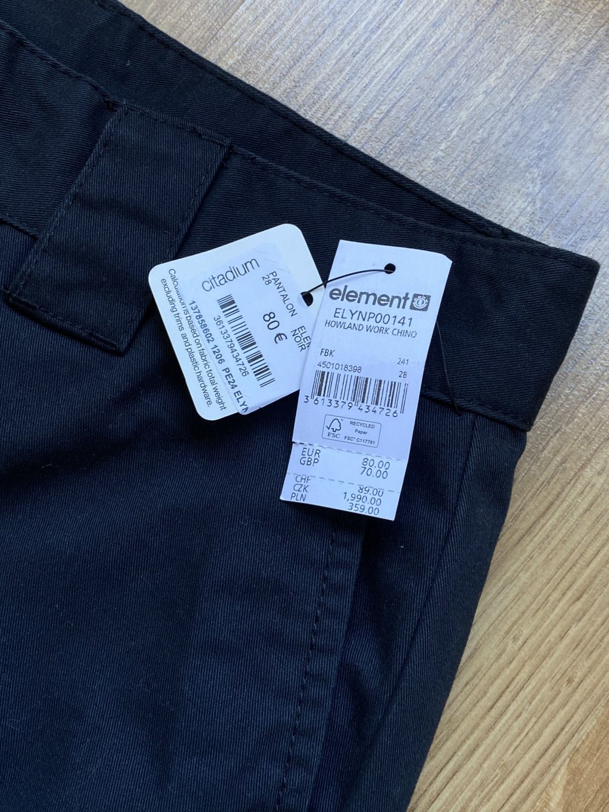 Element Element Howland Work Chino W28 EU38 Men’s Casual Trousers Size US 28 / EU 44 - 8 Thumbnail