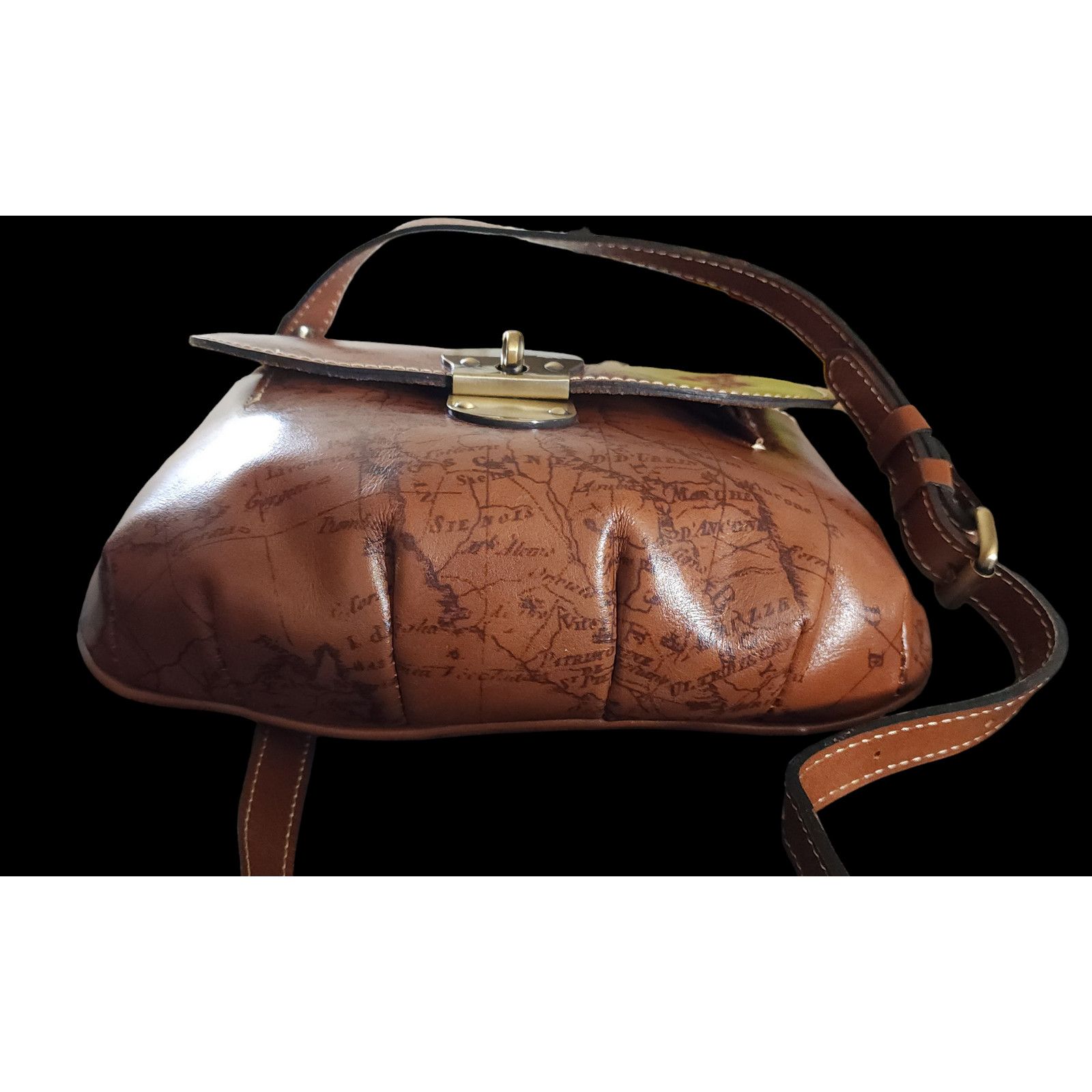 Patricia Nash Patricia Nash Rocca saddle leather Crossbody Purse Sig. Map Size ONE SIZE - 6 Thumbnail