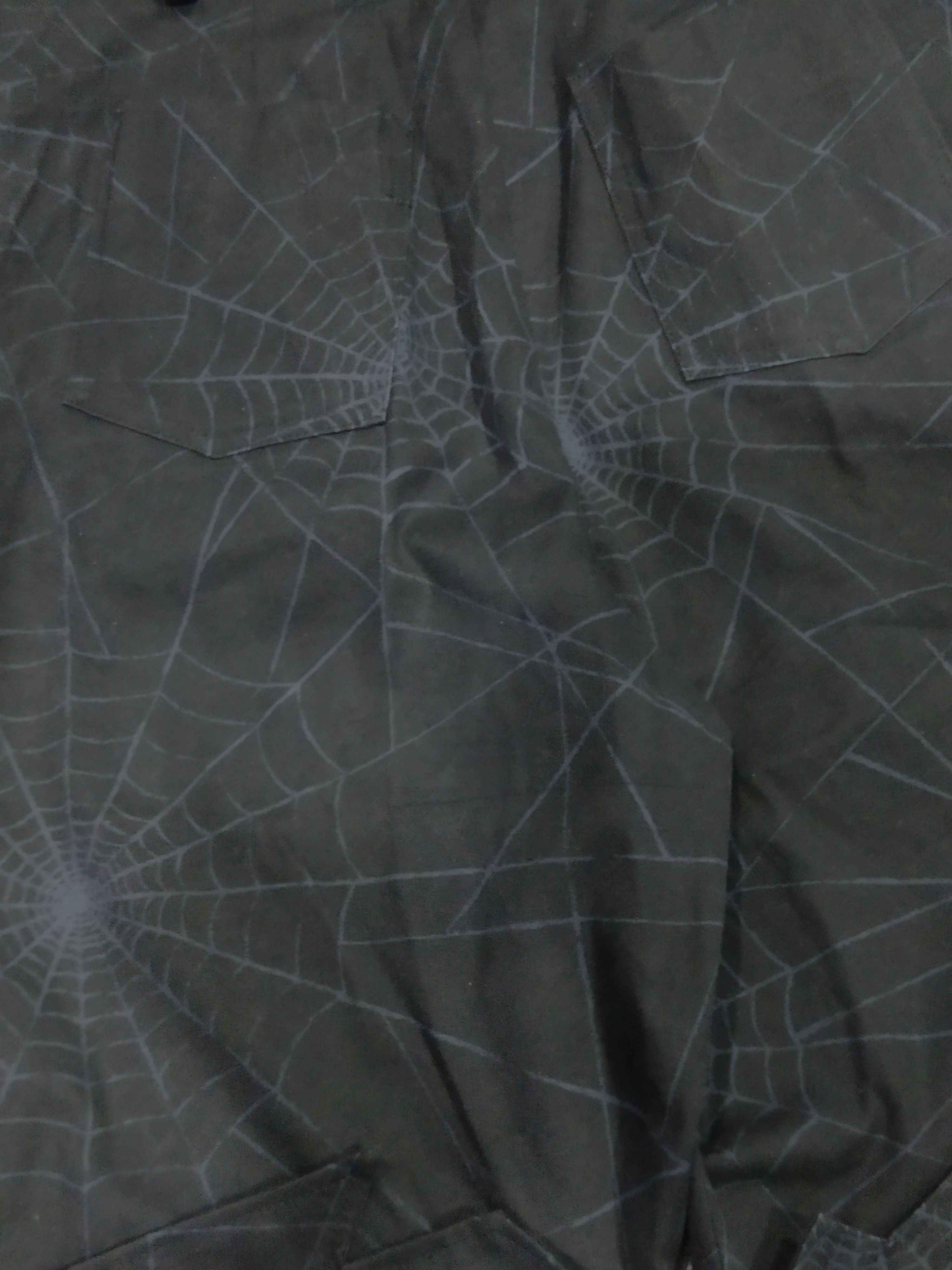 Japanese Brand Peace Now Punk / Goth Spiderwebs Printed Short Pant Size US 28 / EU 44 - 5 Thumbnail