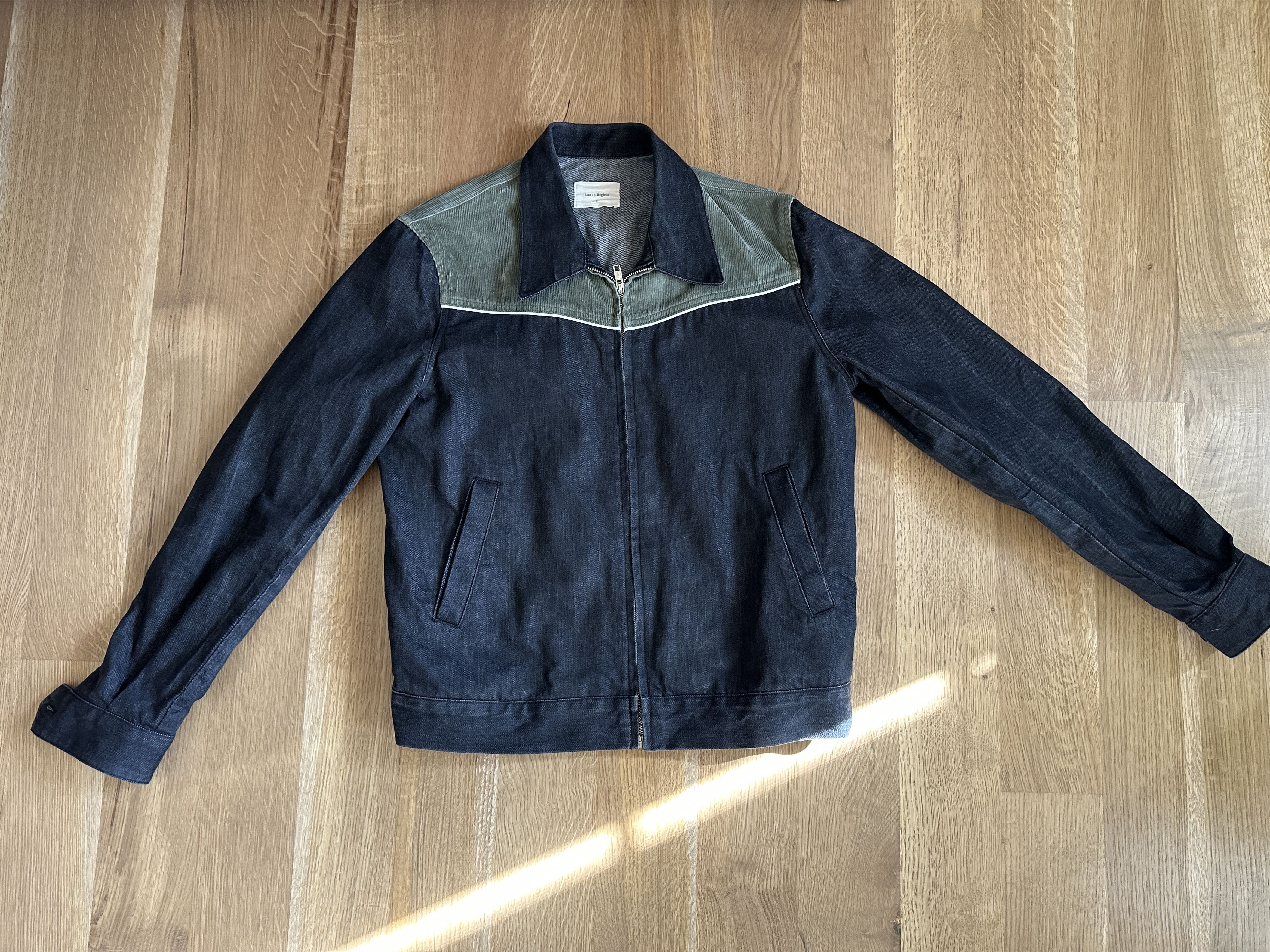 Basic Rights Two Tone Denim and Corduroy Western Jacket - Green and Black Size US S / EU 44-46 / 1 - 5 Thumbnail