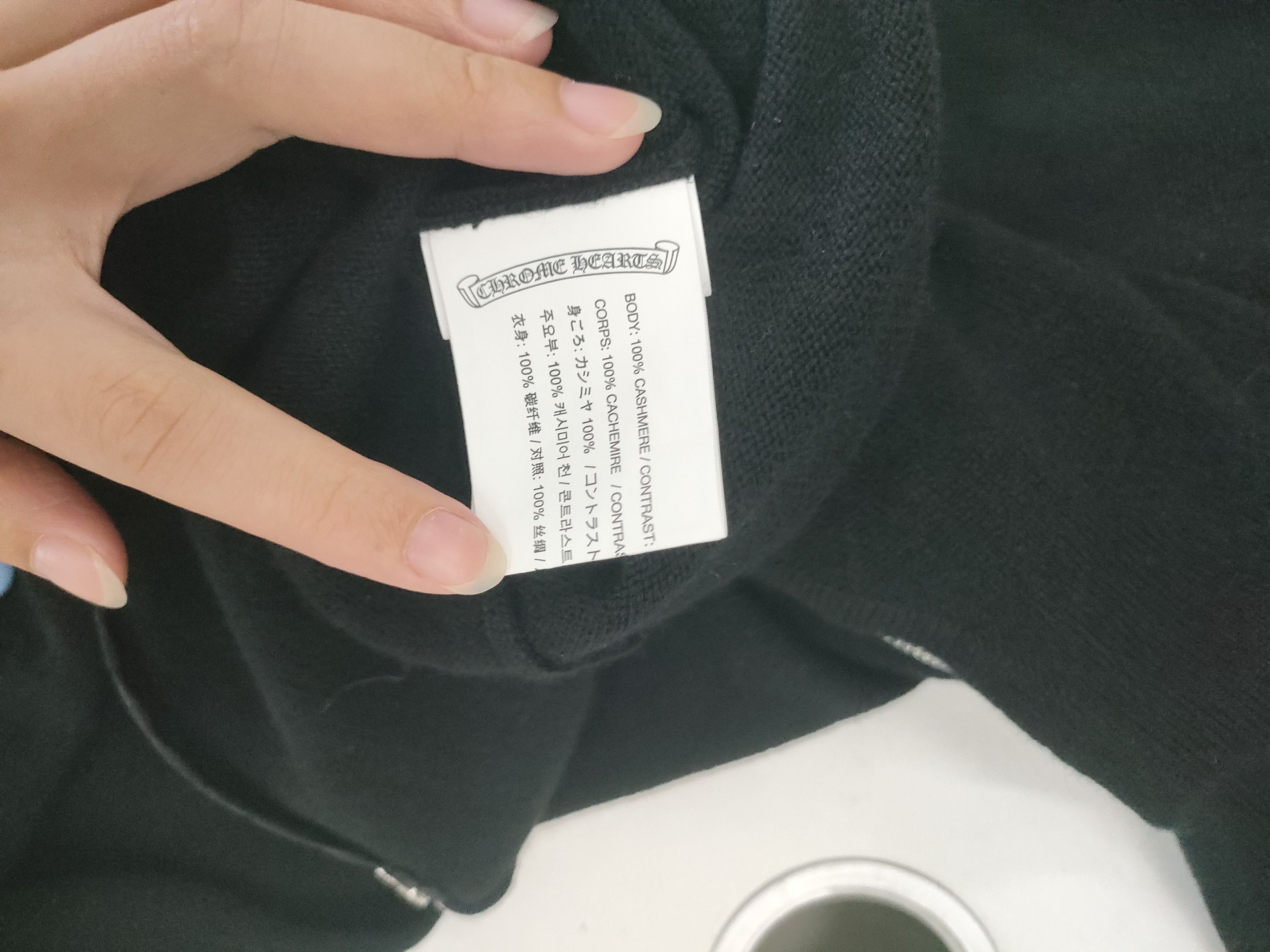 Chrome Hearts Chrome Hearts Black Cross Patch Cashmere Hooded Vest Jacket Size US L / EU 52-54 / 3 - 9 Thumbnail