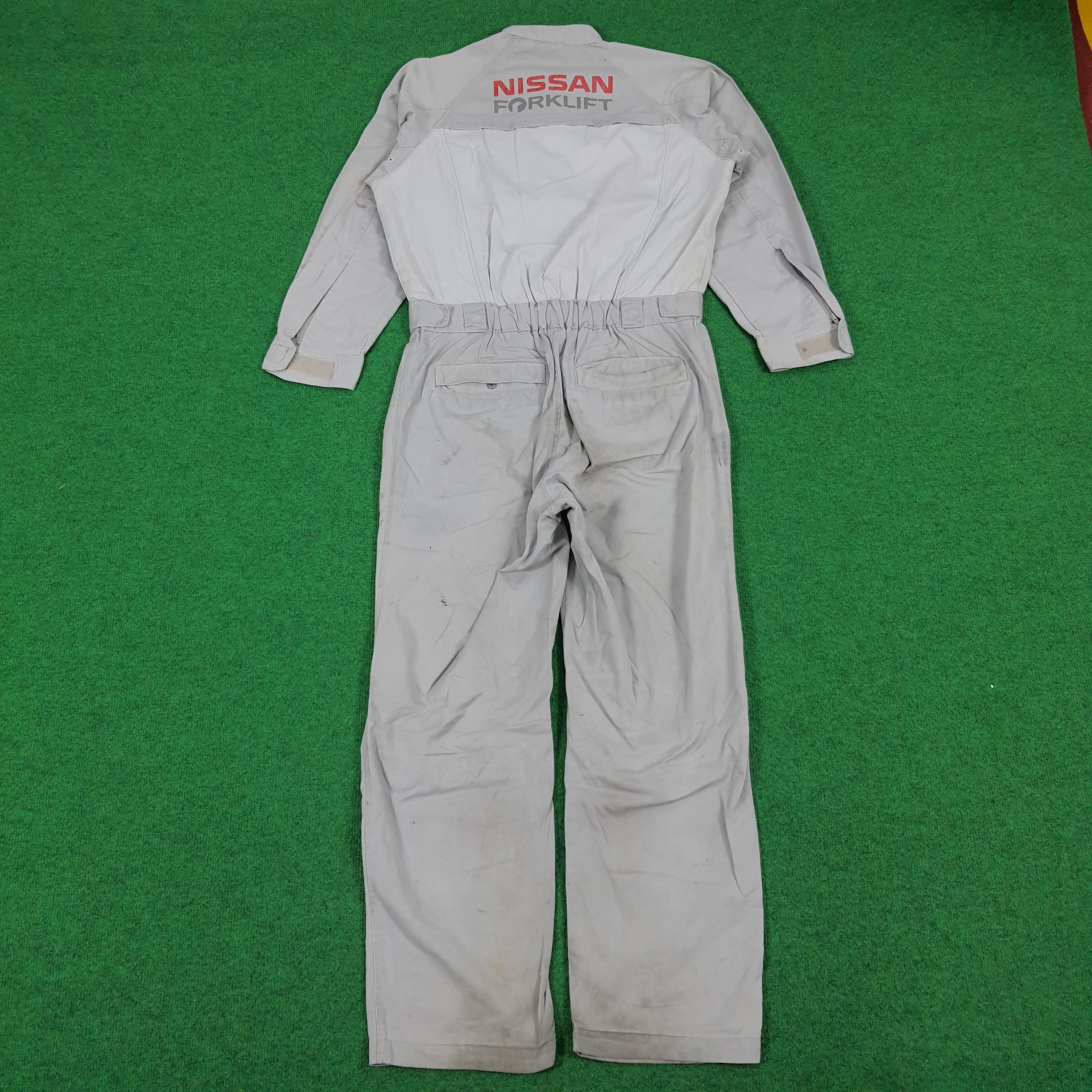 Vintage NISSAN Forklift Japanese Motorsports Worker Coverall