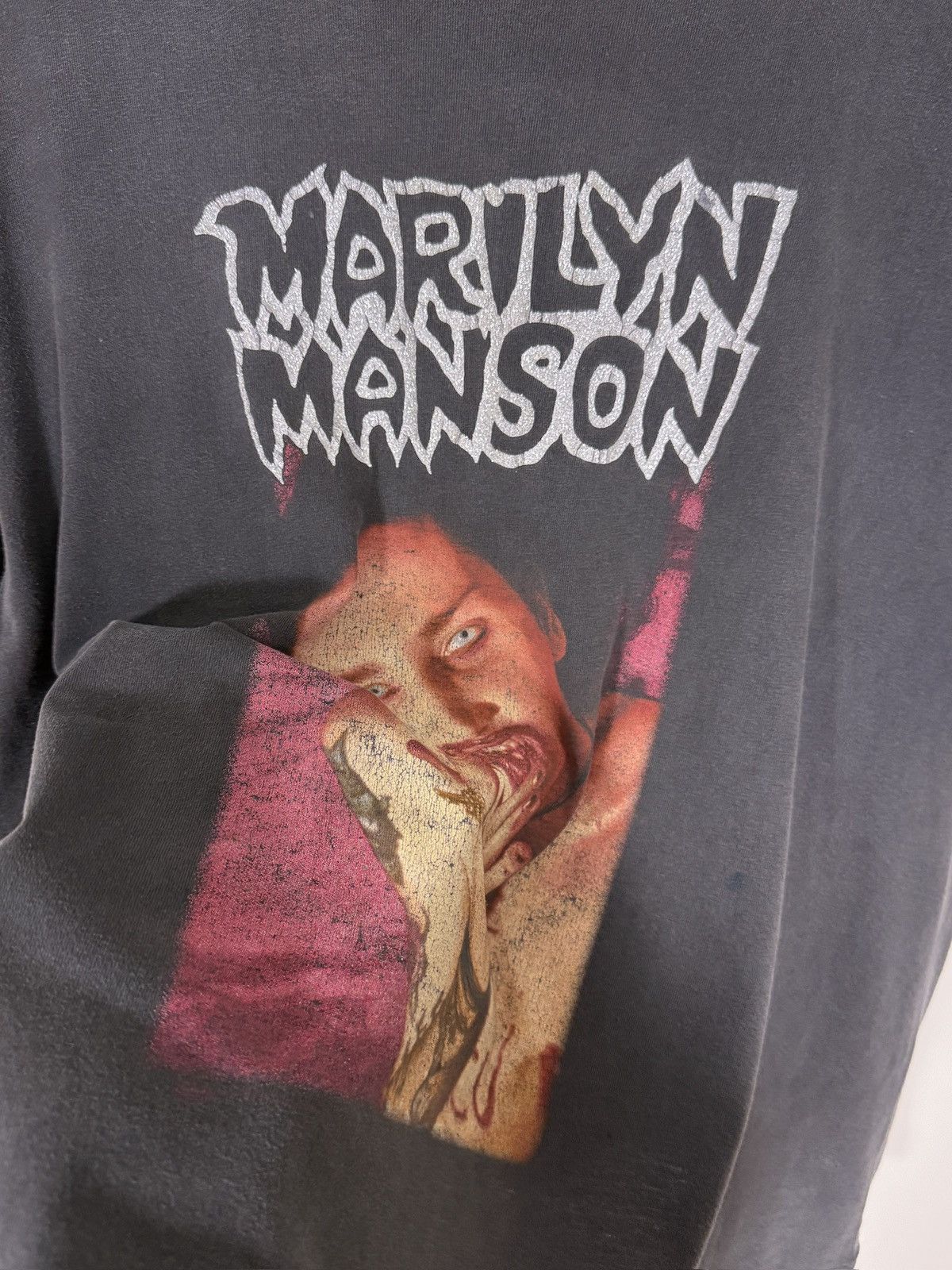 Vintage VINTAGE 1996 I AM GOD OF FUCK MARILYN MANSON GRAIL Size US XL / EU 56 / 4 - 2 Thumbnail