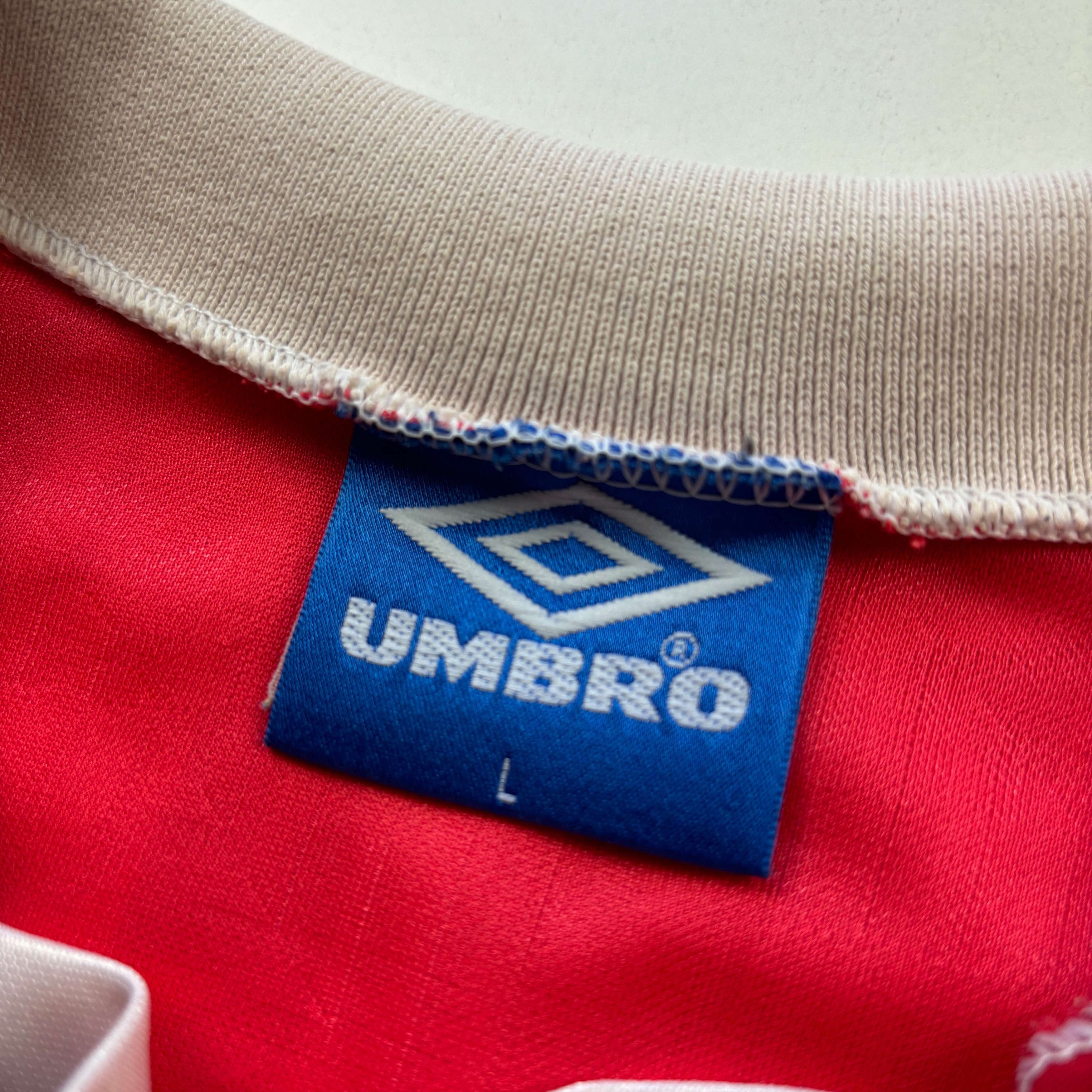 Umbro Manchester United 1992-94 Umbro home football jersey size L Size US L / EU 52-54 / 3 - 8 Thumbnail