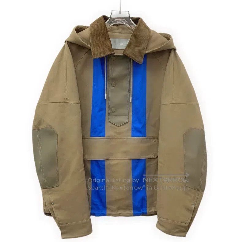 Dior Dior Brown logo letter embroidery striped stitching hooded Size US M / EU 48-50 / 2 - 1 Thumbnail