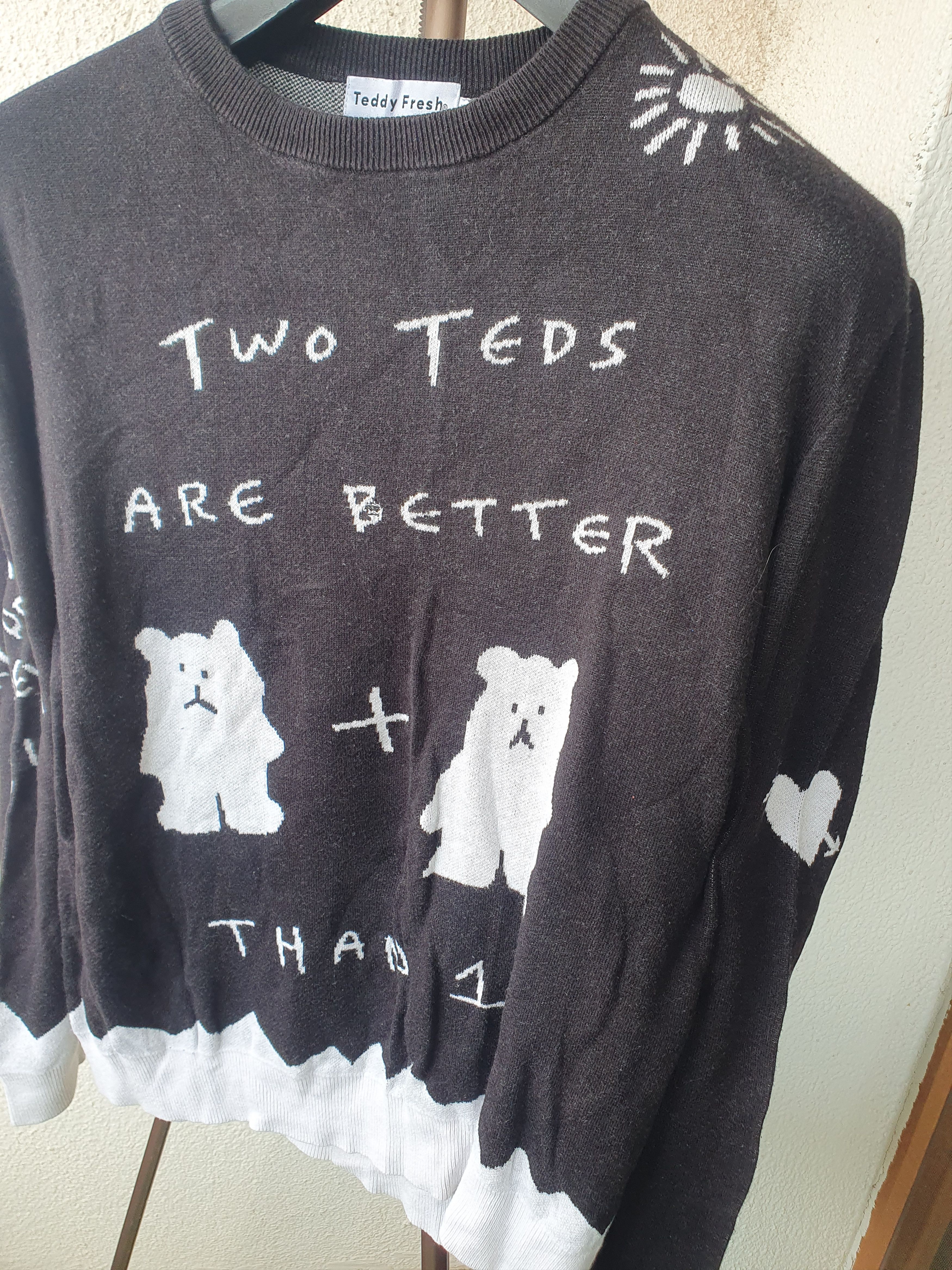 Teddy Fresh Teddy Fresh Two Teds Are Better Than One Sweater sz XL Size XL / US 12-14 / IT 48-50 - 8 Thumbnail
