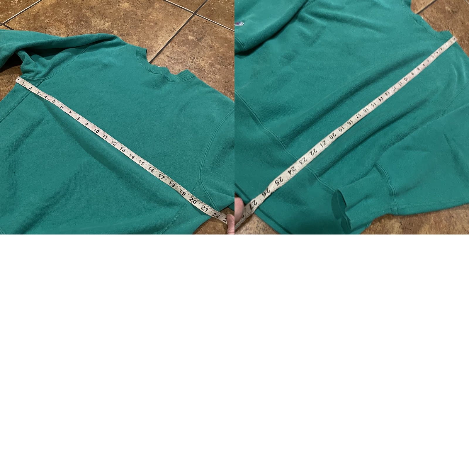 Champion VINTAGE Champion Sweatshirt Crewneck Unisex Adults 90s Turquoise Large Wide Weave Reverse Weave Size US L / EU 52-54 / 3 - 8 Thumbnail