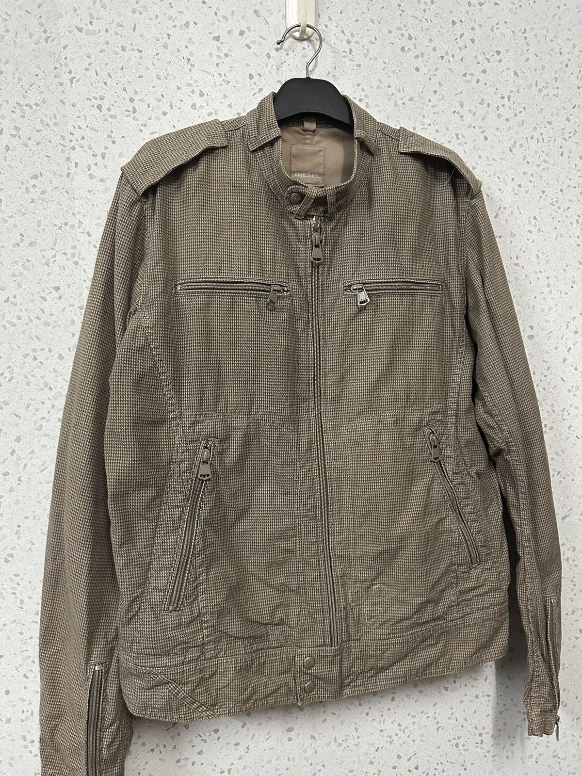 Diesel × Diesel Black Gold Diesel Biker Jacket Design Punk Fashion Stlye Size US XL / EU 56 / 4 - 4 Thumbnail