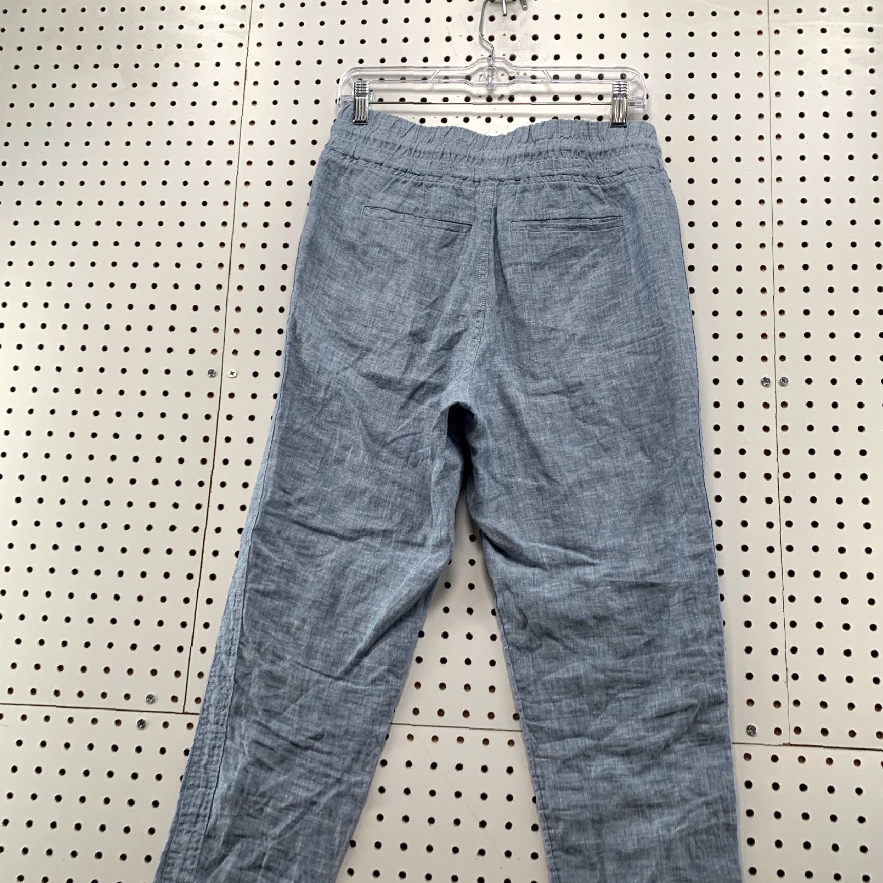 Athleta VINTAGE Athleta Cabo Linen Jogger Womens 6 Blue Elastic Waist Pockets Drawstring 30x26.5 Size 28" / US 6 / IT 42 - 6 Thumbnail