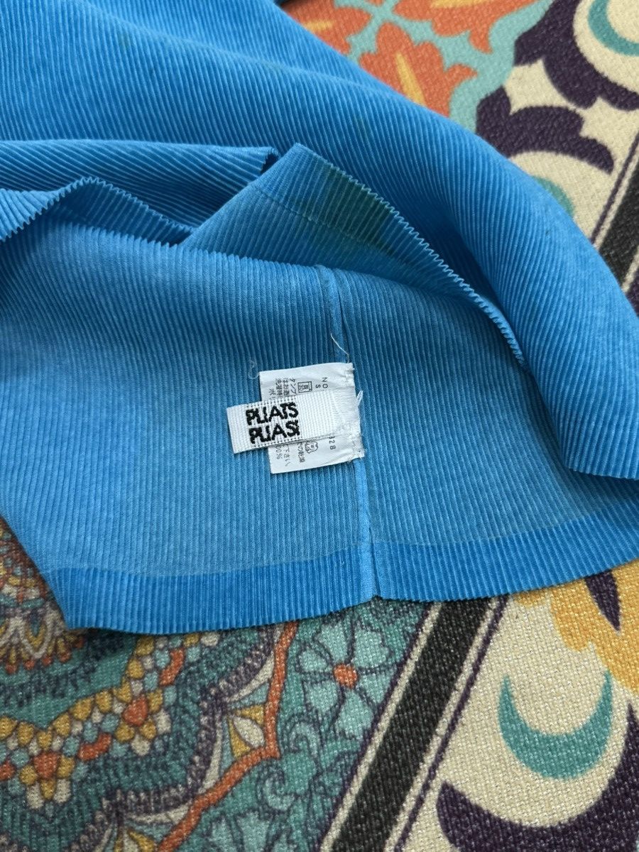 Pleats Please Issey Miyake Pleats Please Issey Miyake Neon Blue Polo Style Shirt Size US M / EU 48-50 / 2 - 14 Thumbnail