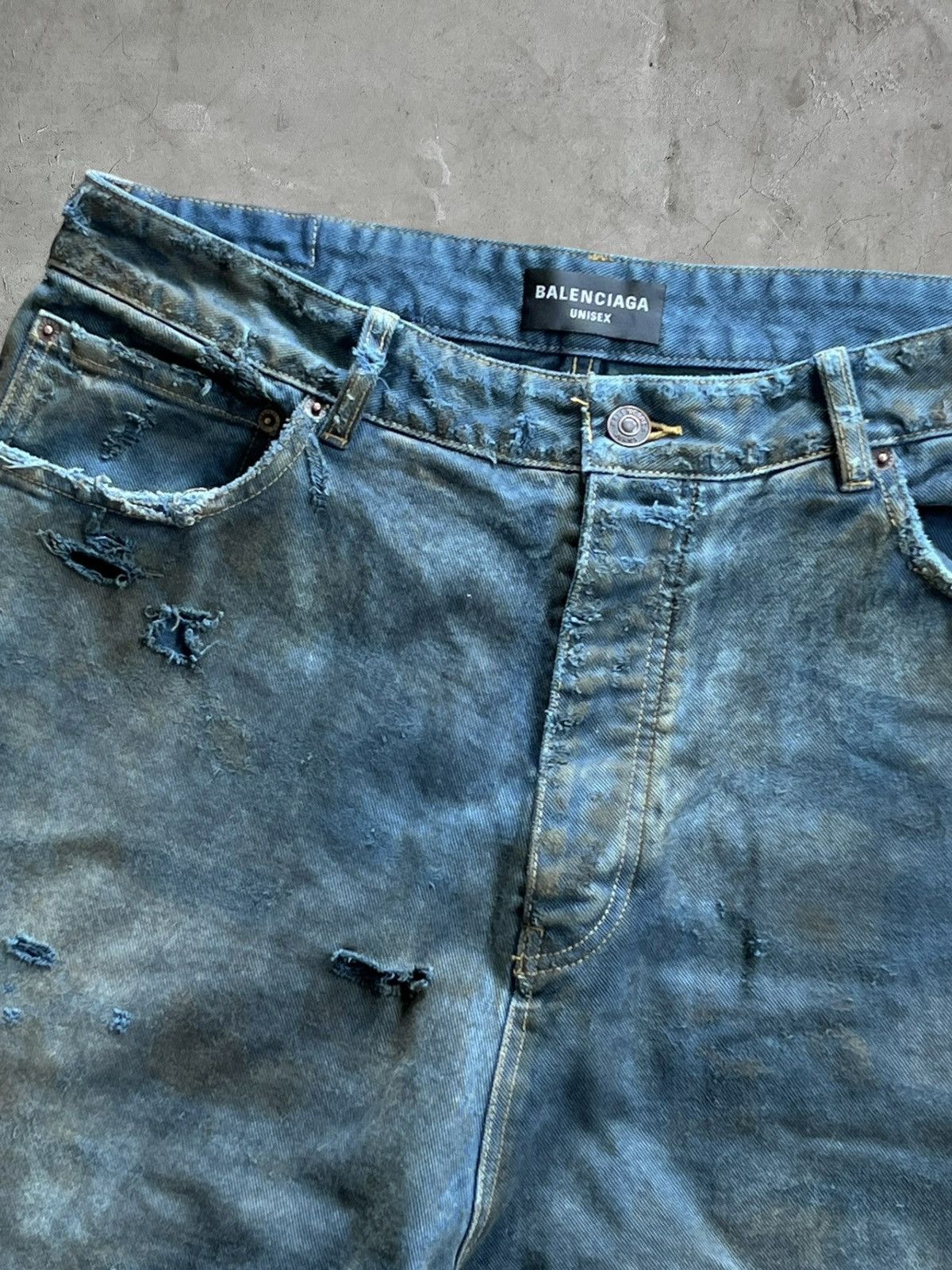 Balenciaga Balenciaga Mud Super Destroyed Jeans Size US 34 / EU 50 - 5 Thumbnail