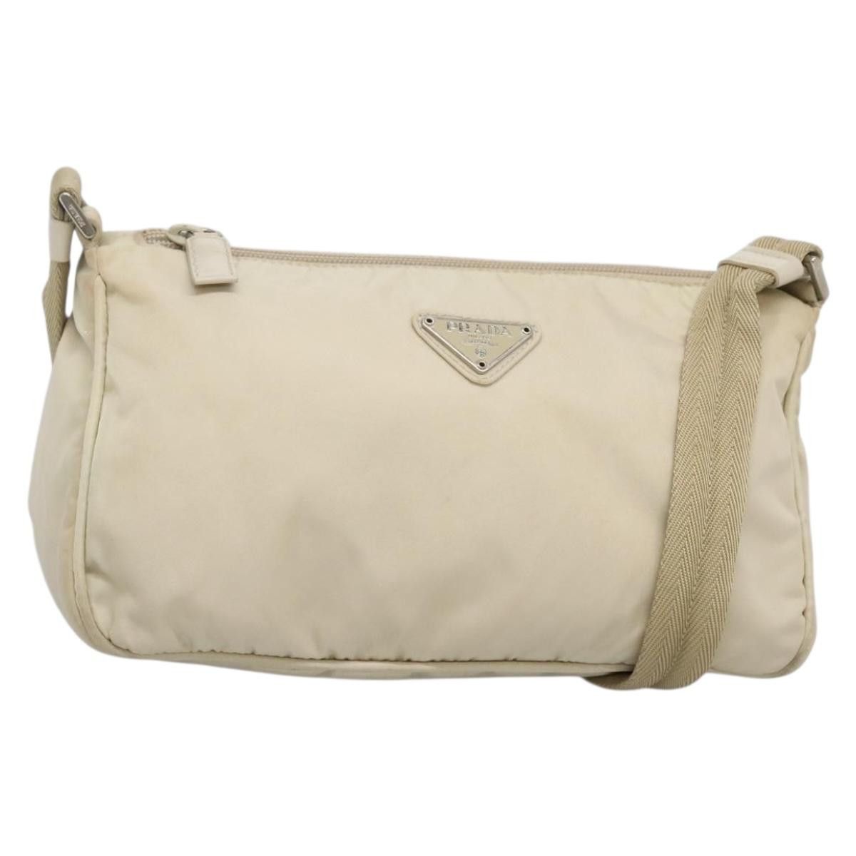 Prada PRADA Shoulder Bag Nylon Beige Silver Size ONE SIZE - 1 Thumbnail
