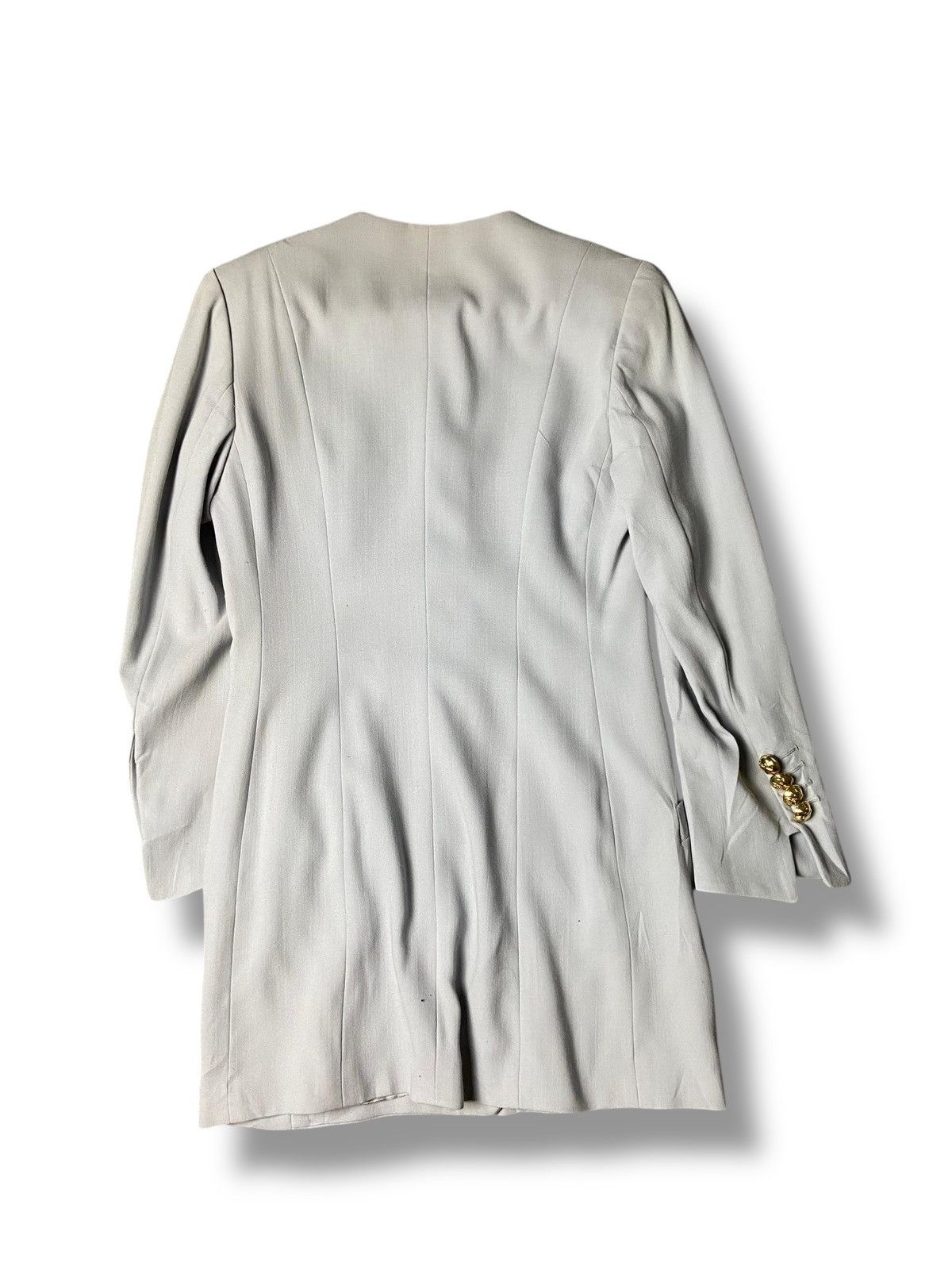 Salvatore Ferragamo Salvatore Ferragamo Dusty Blue Buttoned Coat (141) Size XXS / US 00 / IT 34 - 2 Thumbnail