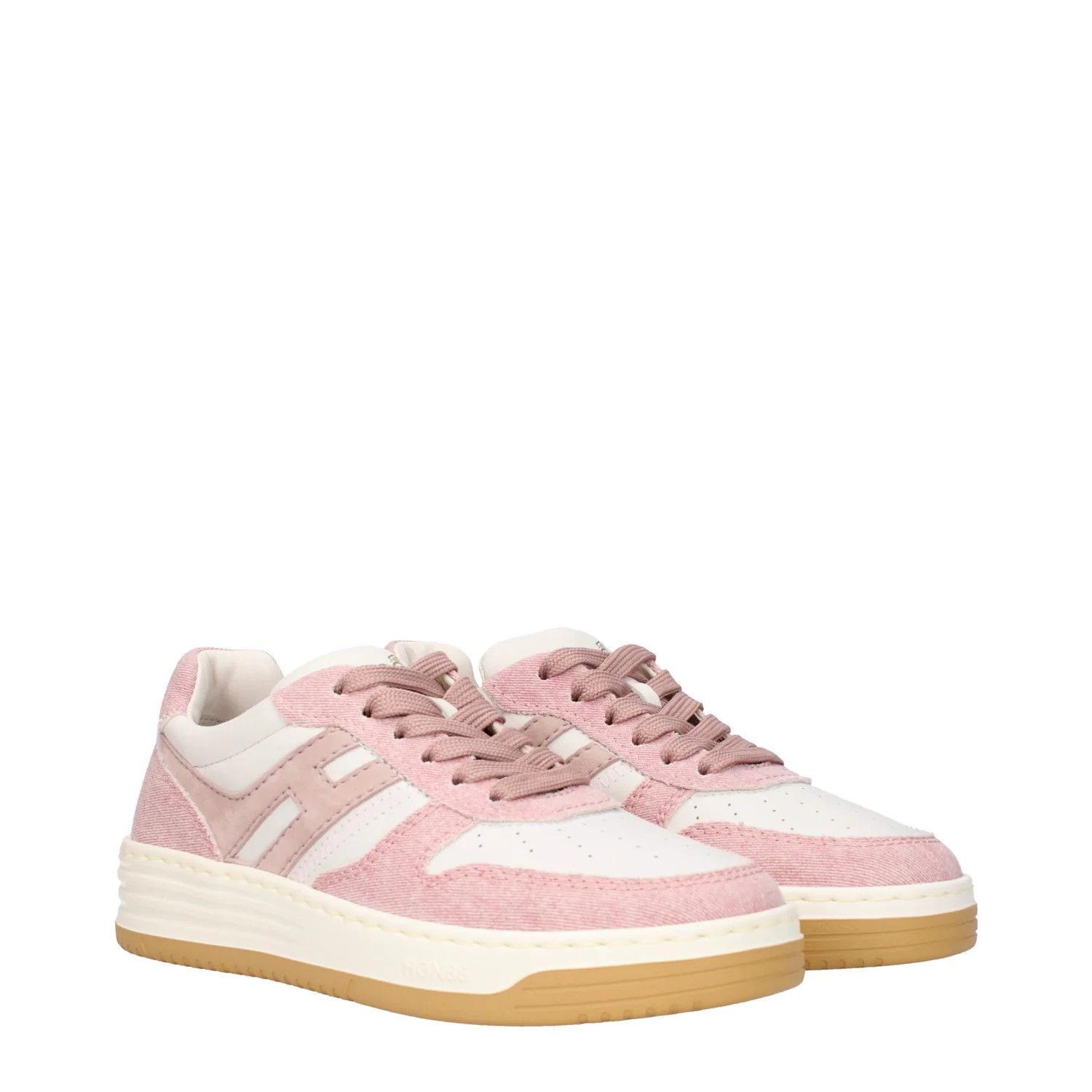 Hogan ob1o1e1124 Leather Sneakers in Pink White Size US 5 / IT 35 - 2 Thumbnail