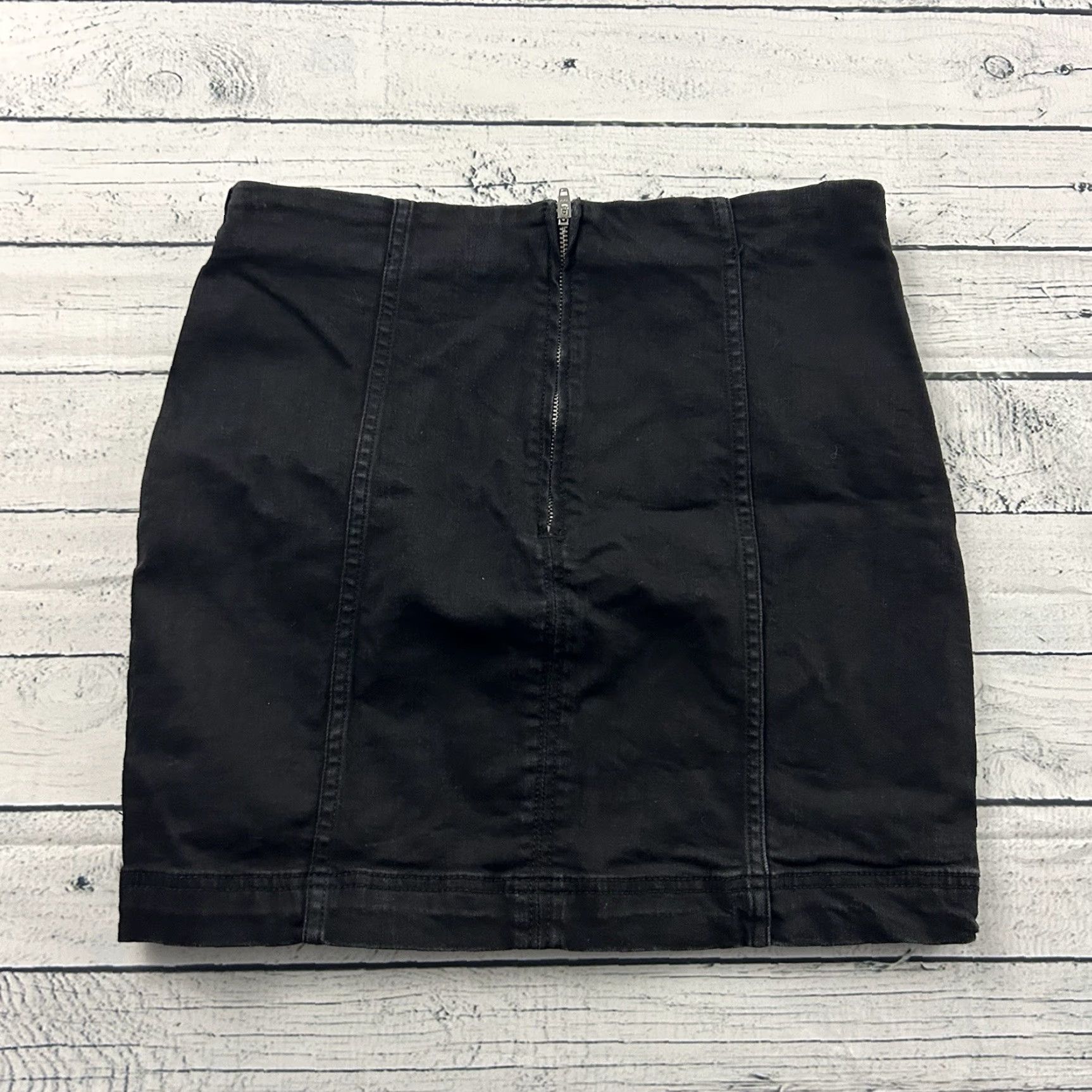 Free People Free People Mini Skirt Women 8 Black Denim Skirt Short Mini Womens 8 Black Denim Size 30" / US 8 / IT 44 - 5 Thumbnail