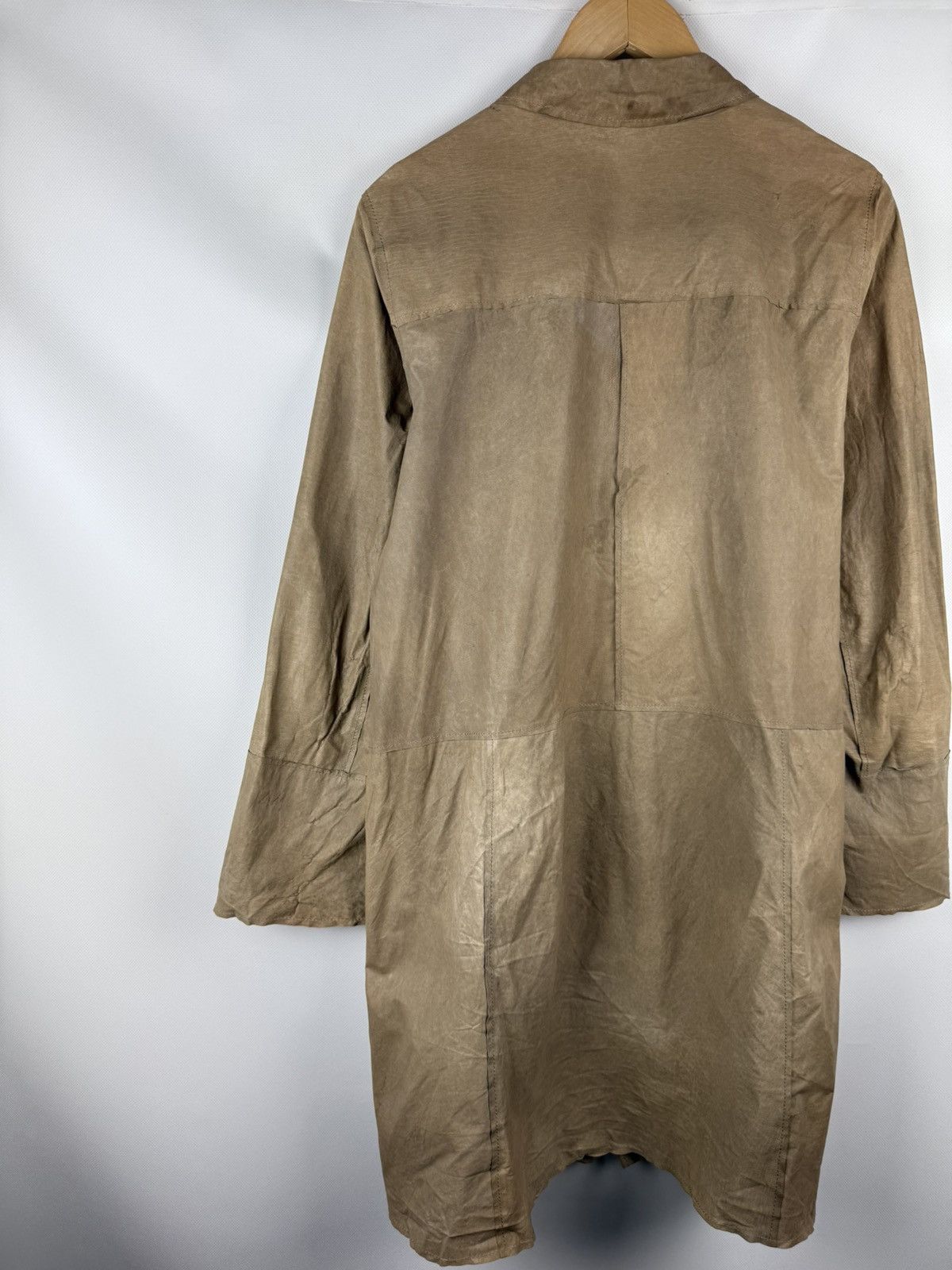 Annette Gortz Gortz Avant-Garde Lamb Leather Unlined Trench Coat Jacket Size S / US 4 / IT 40 - 15 Thumbnail