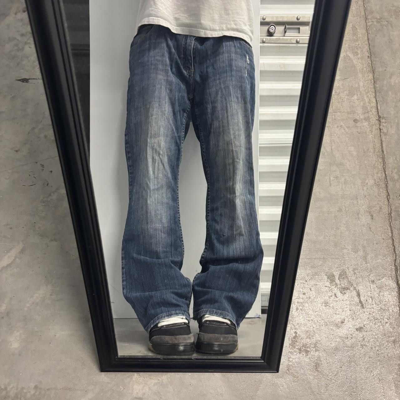 Vintage Crazy Vintage Y2K/2000s Grunge Faded Dark Wash Bootcut Denim Jeans! 38x28 Size US 38 / EU 54 - 1 Thumbnail