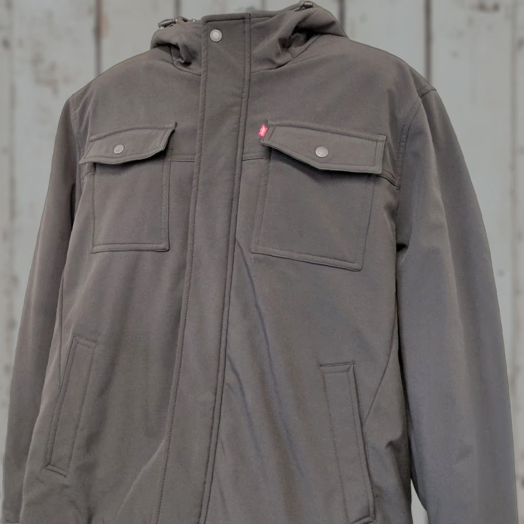 Levi's Levi's Jacket Mens XXL Black Hooded Sherpa Lined Trucker Full Zip Snap Softshell Size US XXL / EU 58 / 5 - 1 Thumbnail