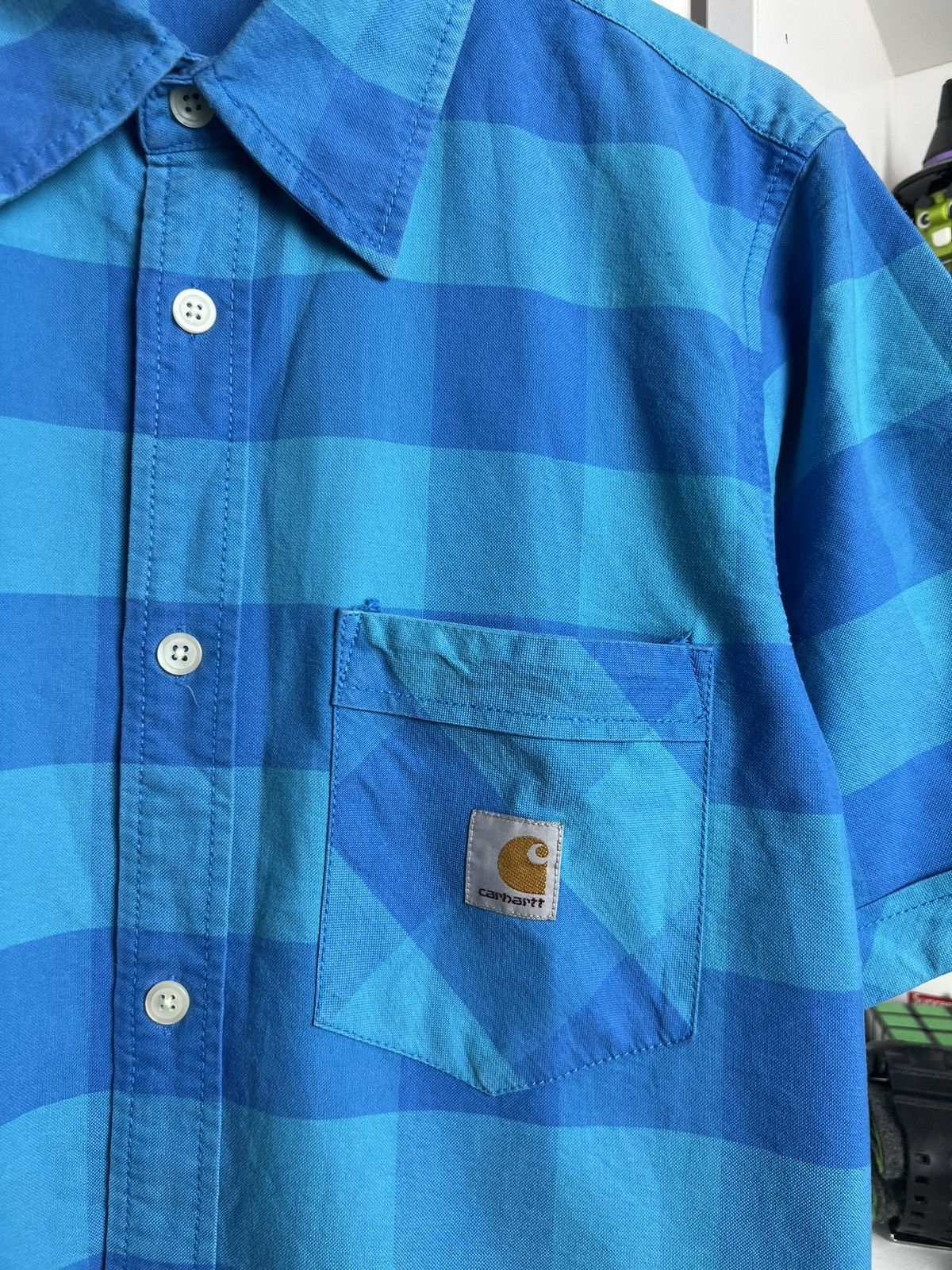 Carhartt × Vintage Vintage y2k Carhartt baggy checked shirt M skate surf 90s Size US M / EU 48-50 / 2 - 4 Thumbnail
