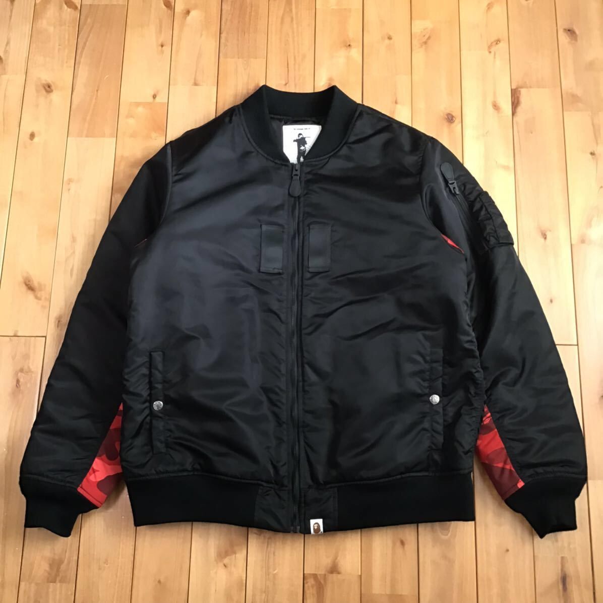 Bape BAPE HUNTING LOGO MA-1 Bomber Jacket Red camo a bathing ape Size US XXL / EU 58 / 5 - 2 Thumbnail