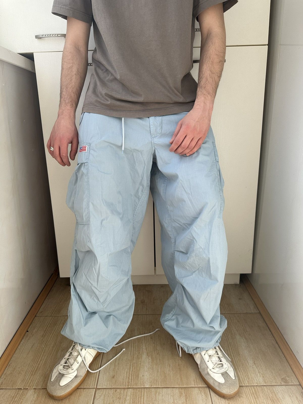Japanese Brand UFO cargo parachute pants loose fit Size US 30 / EU 46 - 2 Thumbnail