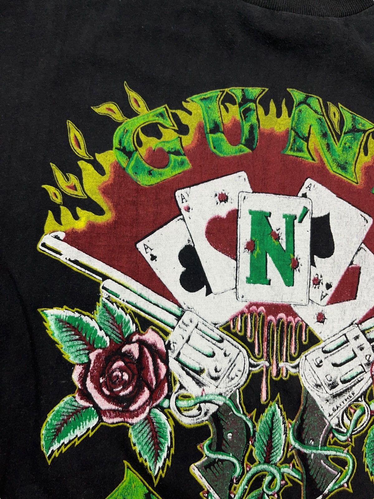 Band Tees Vintage 90s Guns N Roses Bootleg T-shirt Single Stitch rare Size US XL / EU 56 / 4 - 9 Thumbnail