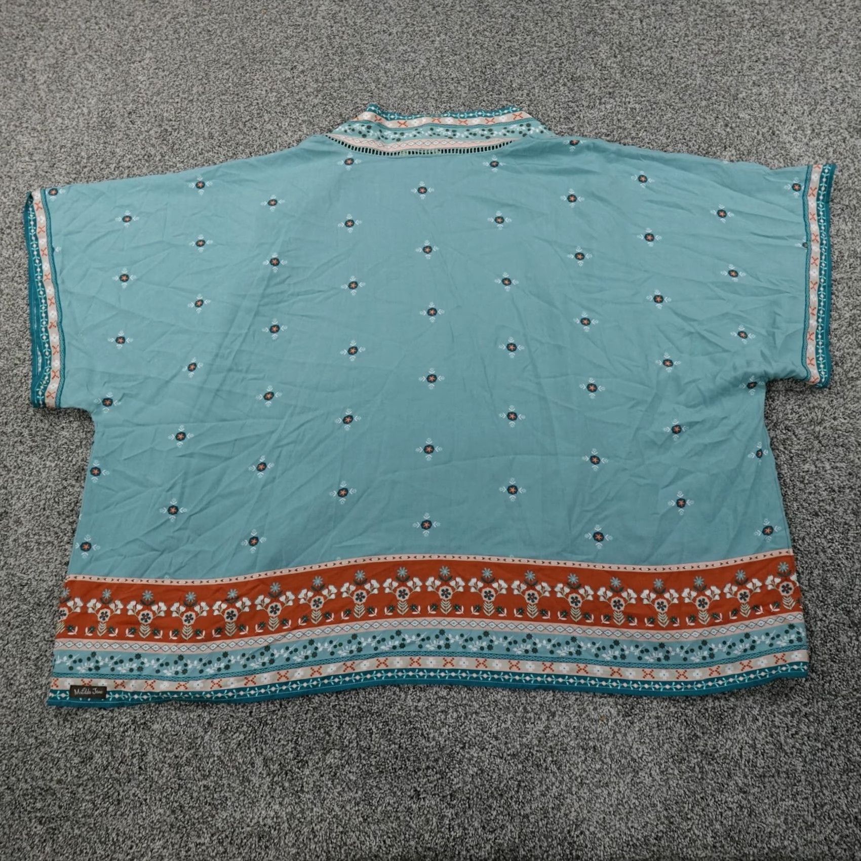 Vintage Matilda Jane Cardigan Womens L Blue Floral Lightweight Knit Cardigan, Preppy, Casual, Workwear, All Seasons, Raglan? Size L / US 10 / IT 46 - 5 Thumbnail
