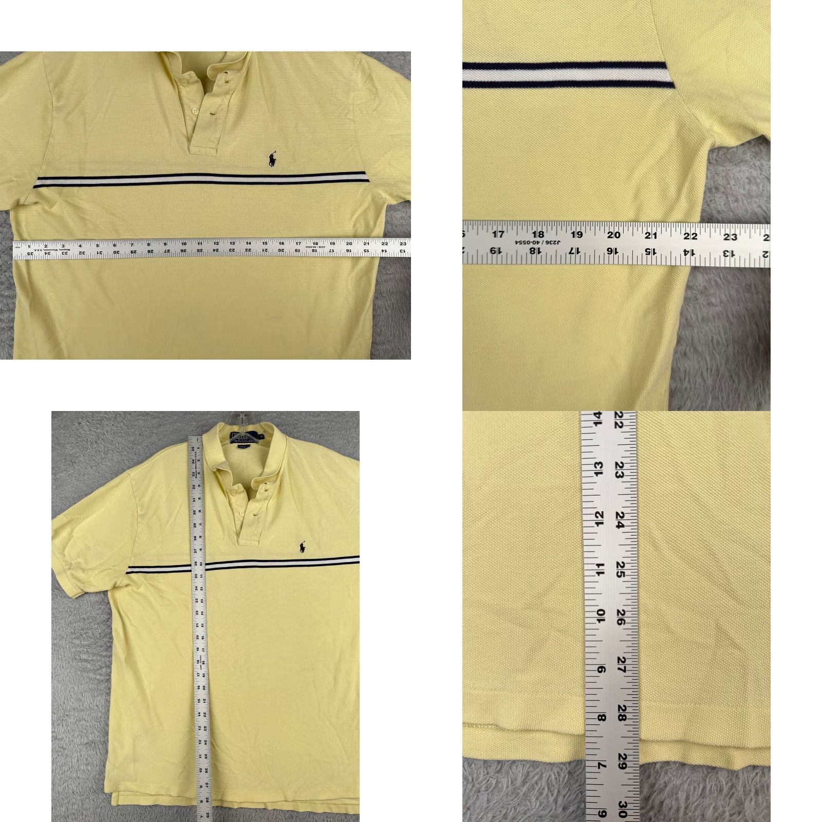 Ralph Lauren VINTAGE Ralph Lauren Polo Shirt Men XL Yellow 100% Cotton Read Size US XL / EU 56 / 4 - 8 Thumbnail