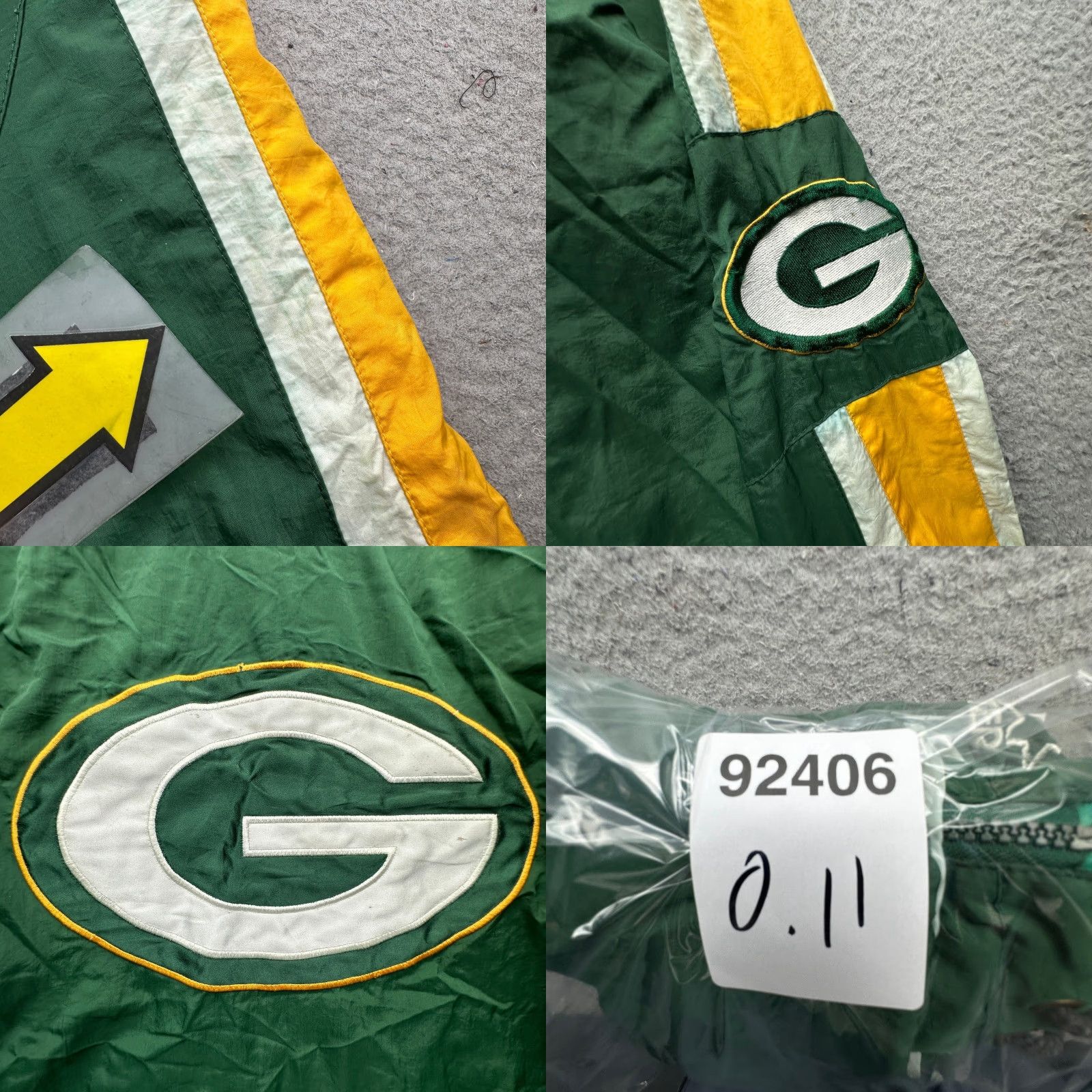 Starter VINTAGE Starter Green Bay Packers Nylon Windbreaker Jacket Mens Large Green 90s NFL Sports Windbreaker Coat Size US L / EU 52-54 / 3 - 9 Thumbnail
