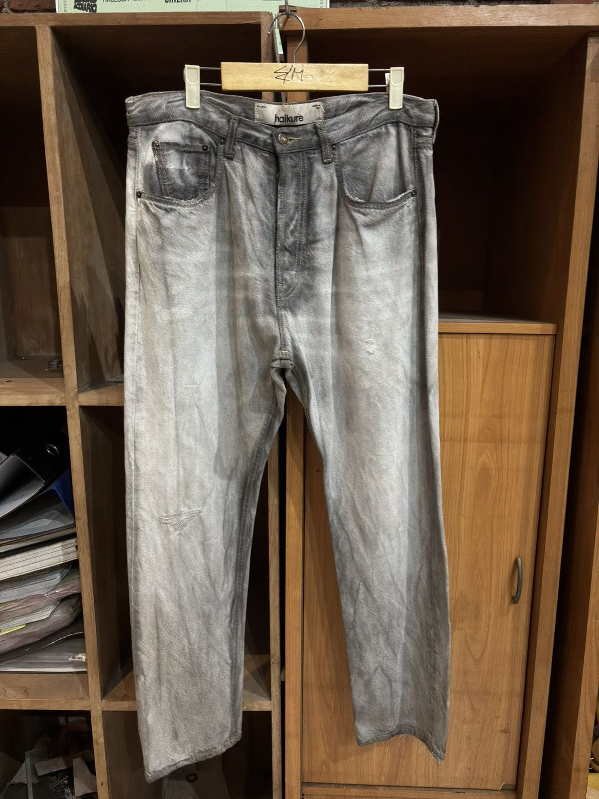 Haikure Haikure California 1951 Old Black Denim Epoch 2 Jeans Size US 33 - 1 Thumbnail