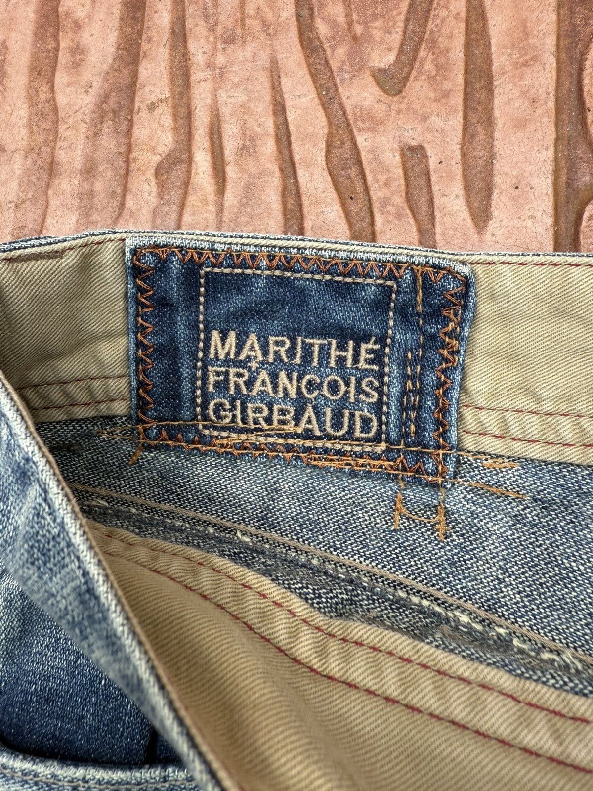 Marithe + Francois Girbaud MARITHE FRANCOIS GIRBAUD Flare Denim Rare Design Size 31" - 6 Thumbnail
