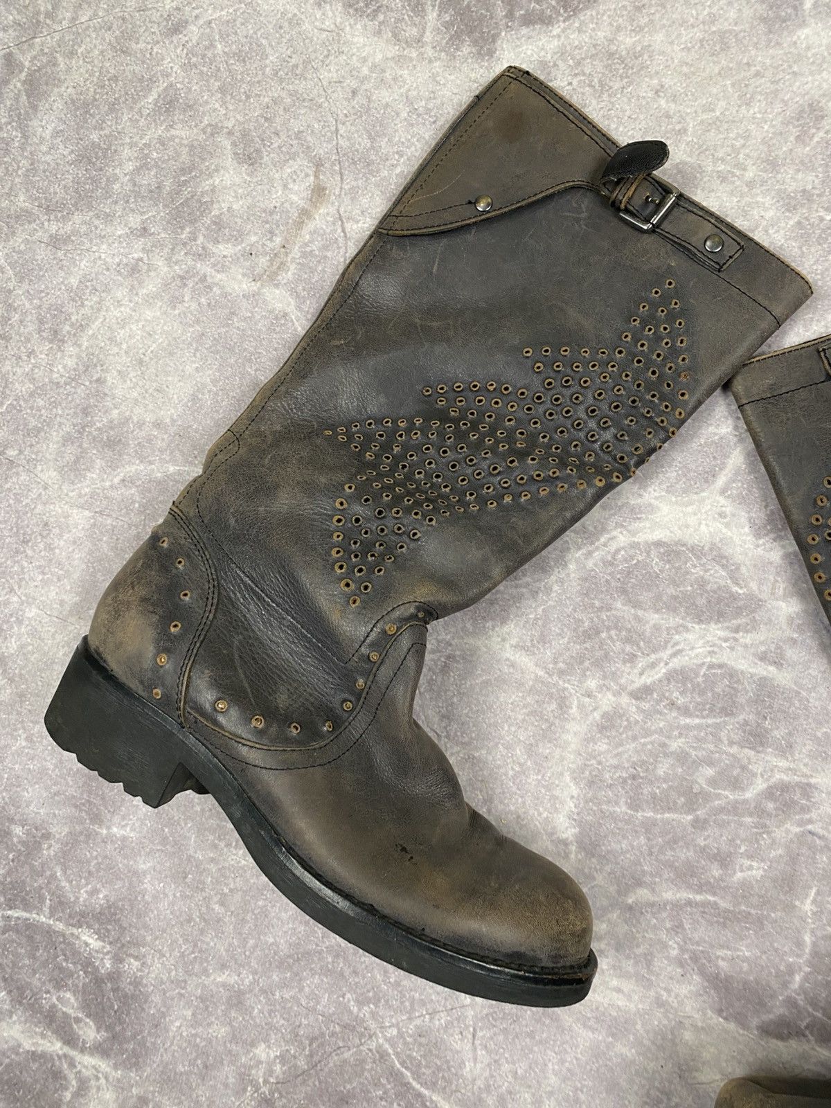 ASH ASH Leather Perforations High Avantgarde Boots Size: 36 Size US 6 / IT 36 - 2 Thumbnail