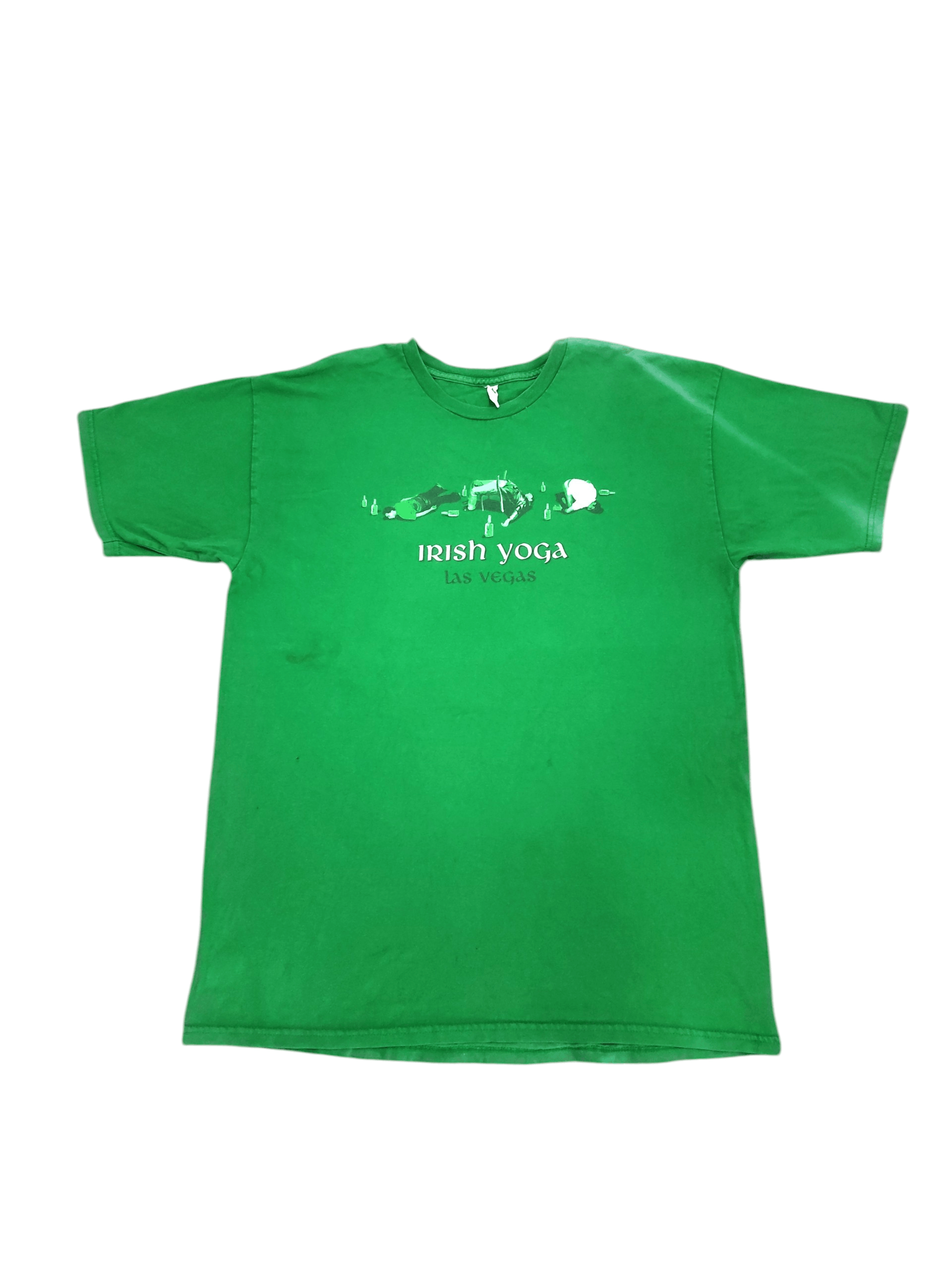 Vintage Vintage Irish Yoga Las Vegas drunk graphic t shirt Size US L / EU 52-54 / 3 - 1 Thumbnail