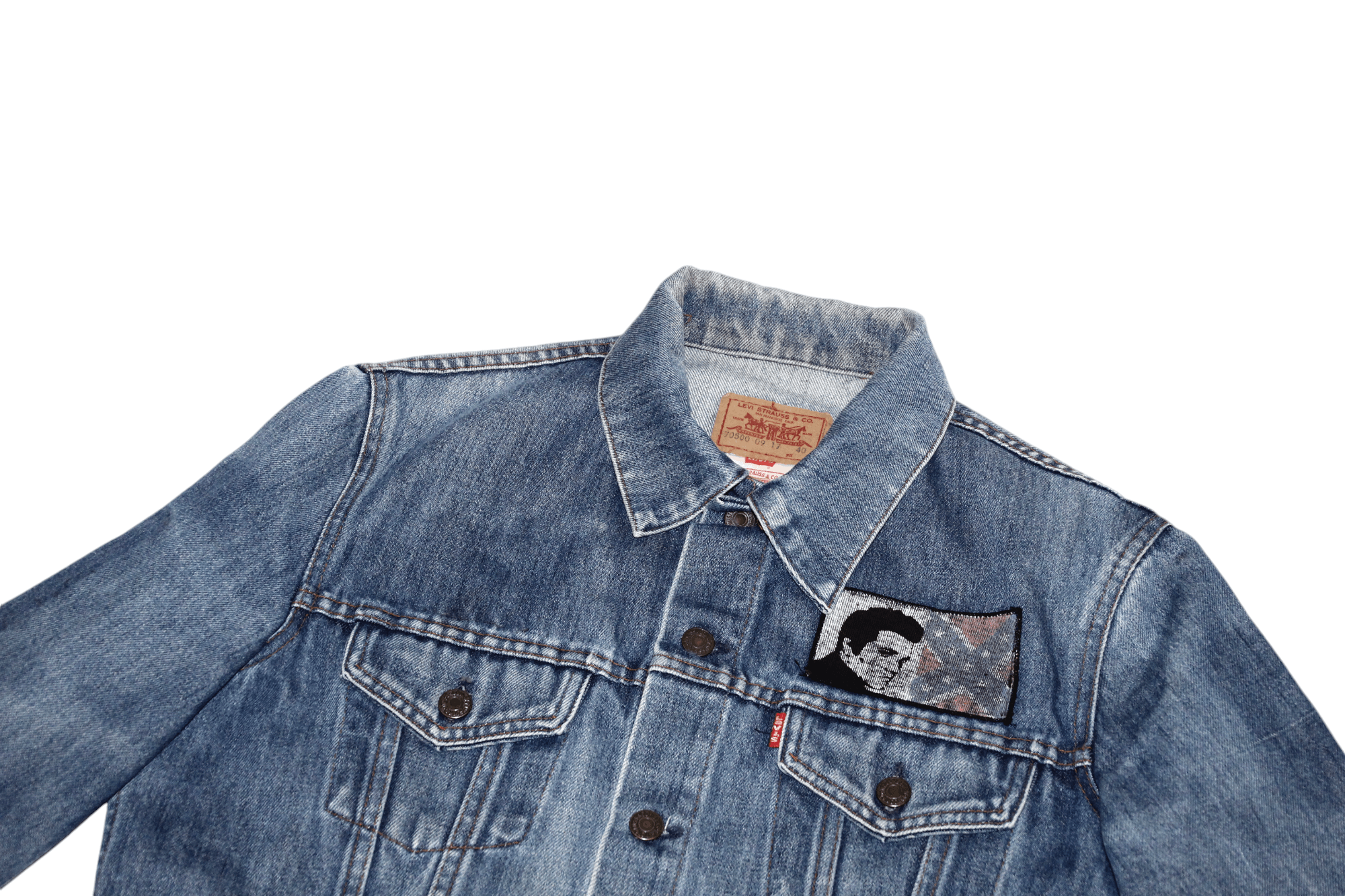Levi's 70s-80s Levi’s Dnm Trucker Jacket 70500 09 17 Elvis Artwork Size US M / EU 48-50 / 2 - 2 Thumbnail