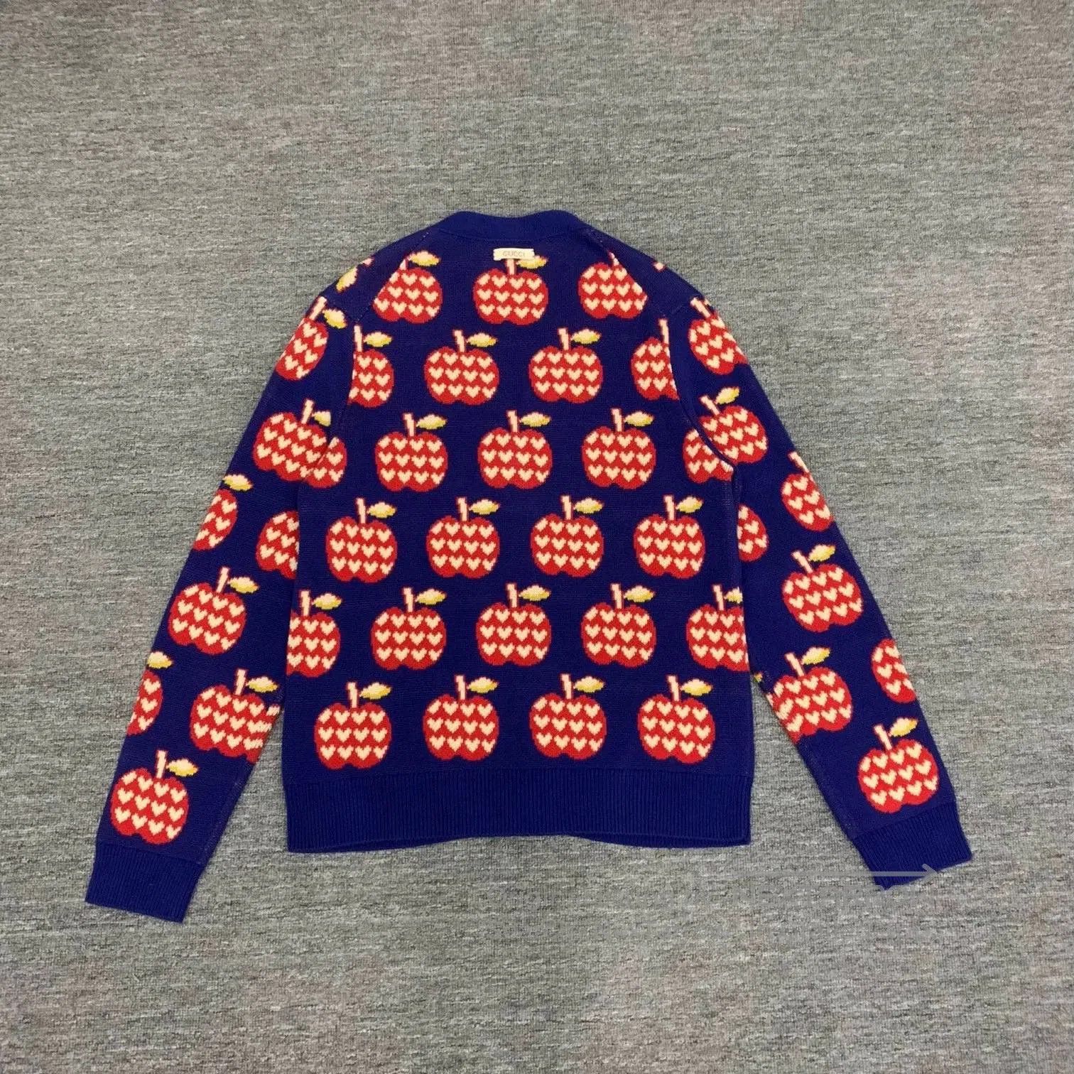 Gucci gucci blue apple patterned knitted cardigan. Size M / US 6-8 / IT 42-44 - 2 Thumbnail