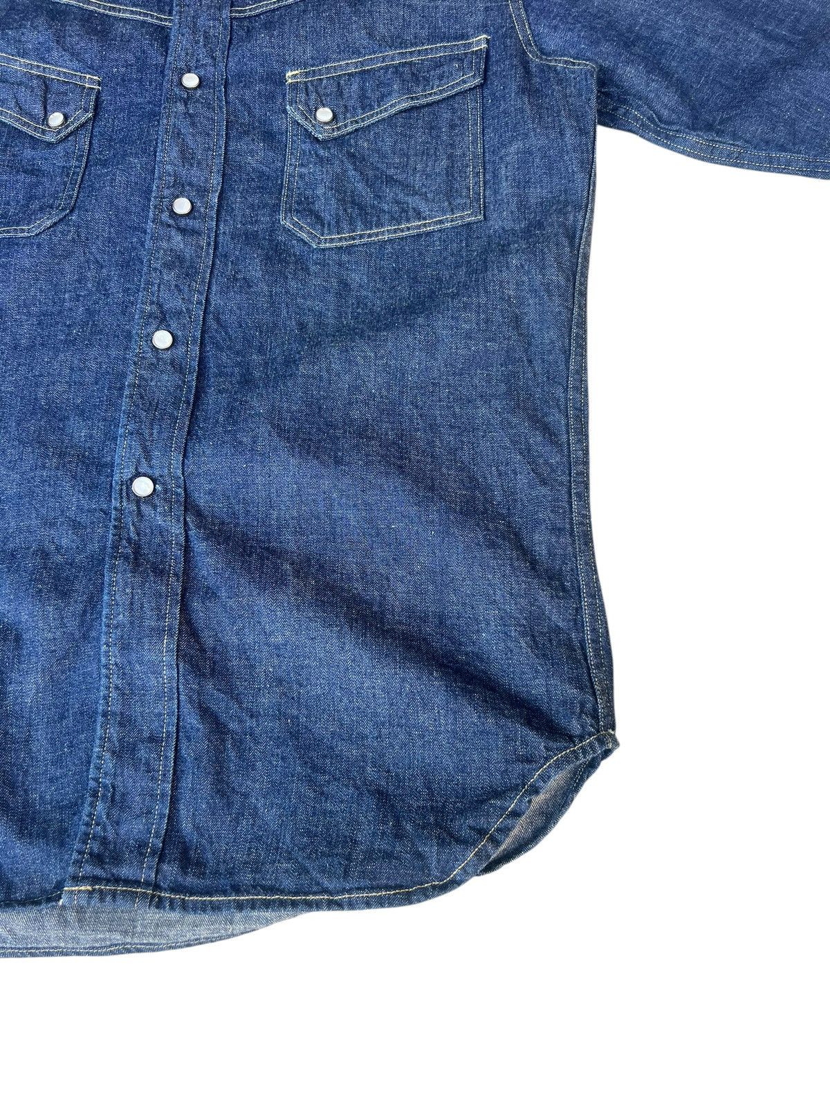 Levi's Vintage Clothing Vintage 2000 Levi’s Long Horn Big E Denim Western Shirt Size US M / EU 48-50 / 2 - 11 Thumbnail