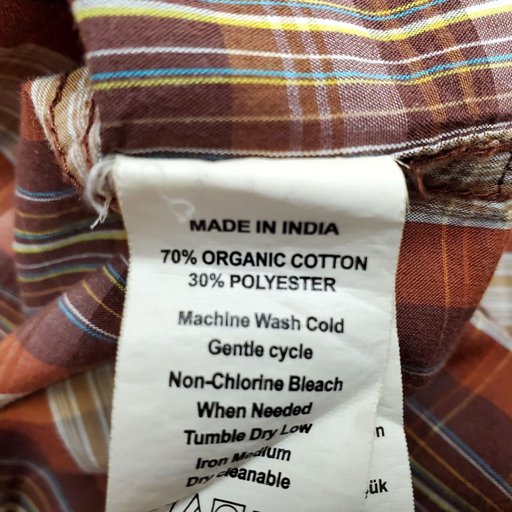 Prana Prana Shirt Mens L Brown Plaid Organic Cotton Blend Western Outdoor Casual Button-Up Short Sleeve Collared Pockets Size US L / EU 52-54 / 3 - 5 Thumbnail