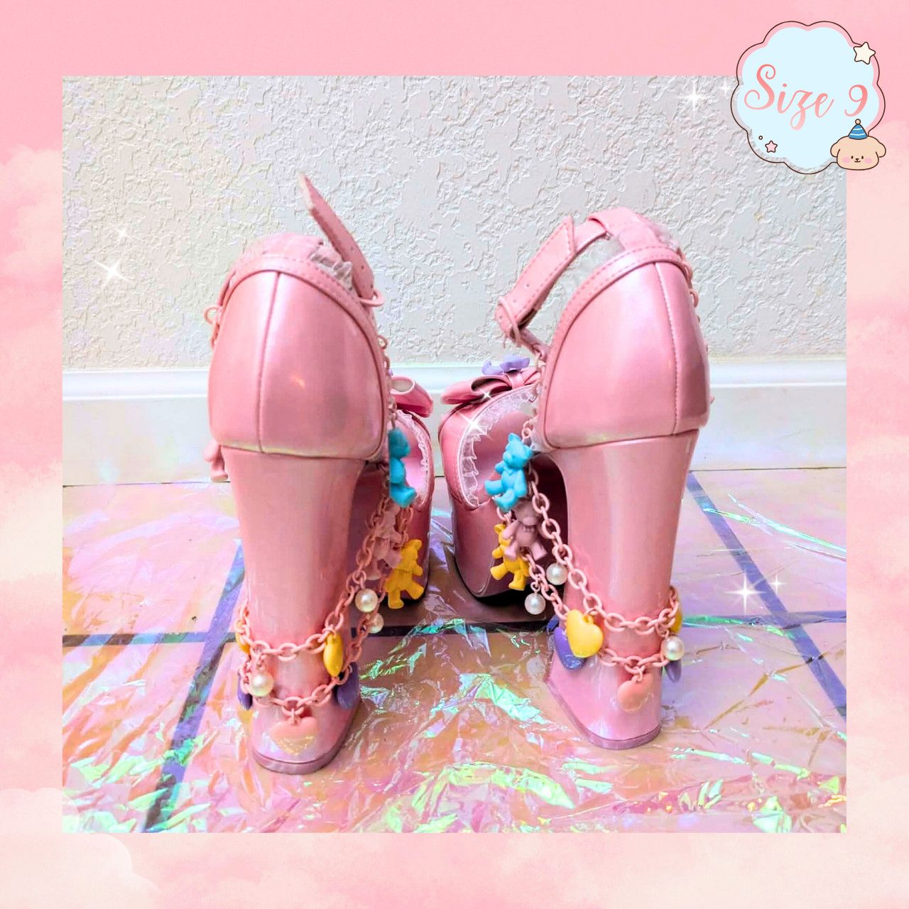Dolls Kill Dolls Kill Sugar Thrillz Teddy Bear Charm Platforms Kawaii Size US 9 / IT 39 - 3 Thumbnail