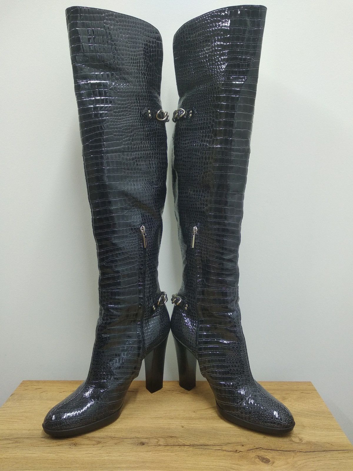 Casadei × Casedei Casadei High Boots Size 39 Italy Leather Luxury Style Size US 9 / IT 39 - 1 Thumbnail